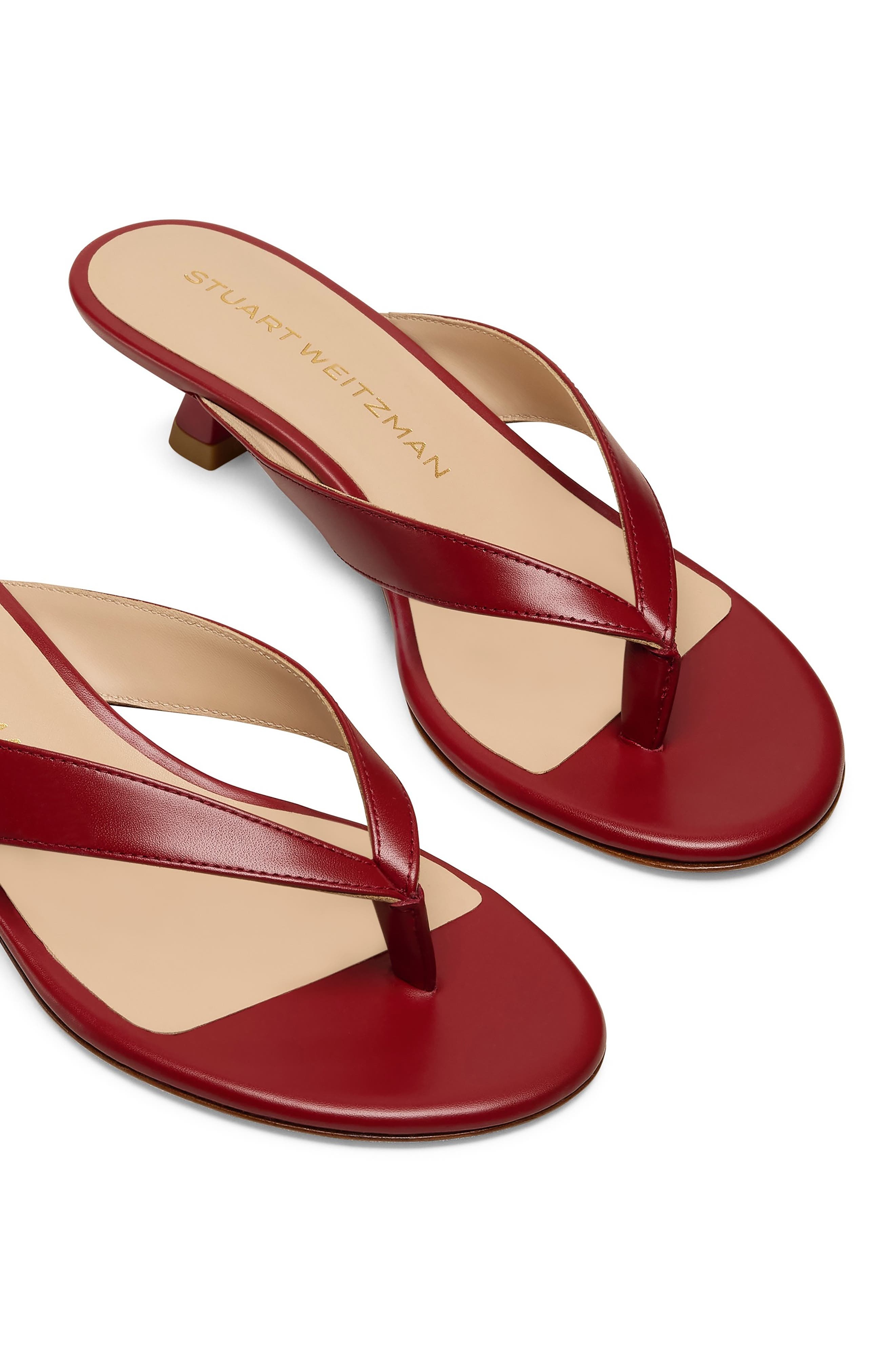 Stuart Weitzman Rio Kitten Heel Sandal in Chili at Nordstrom - 4