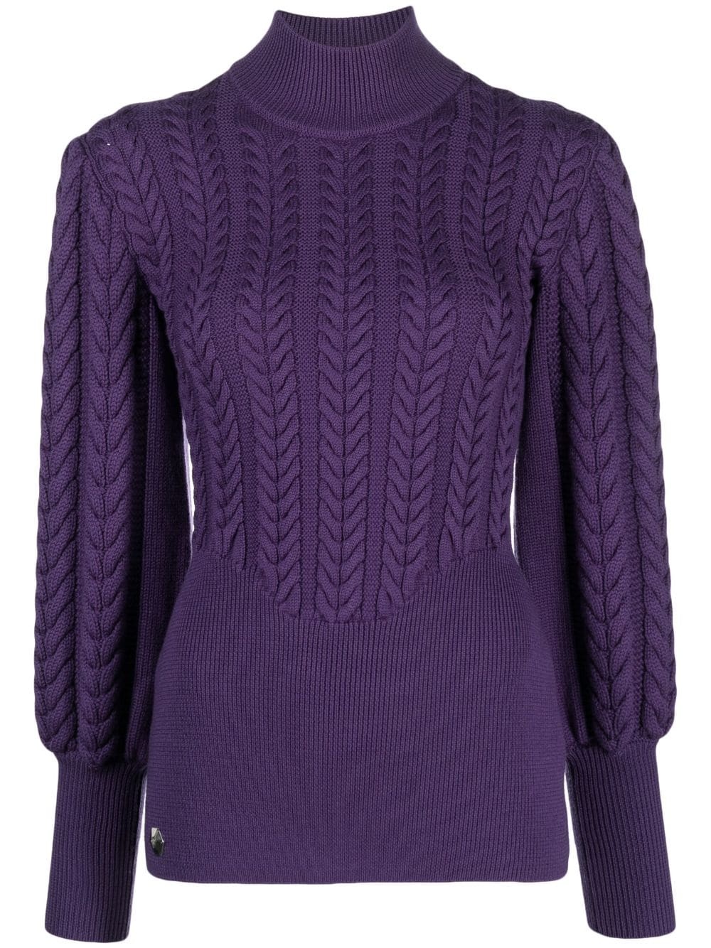 long-sleeve knitted wool jumper - 1