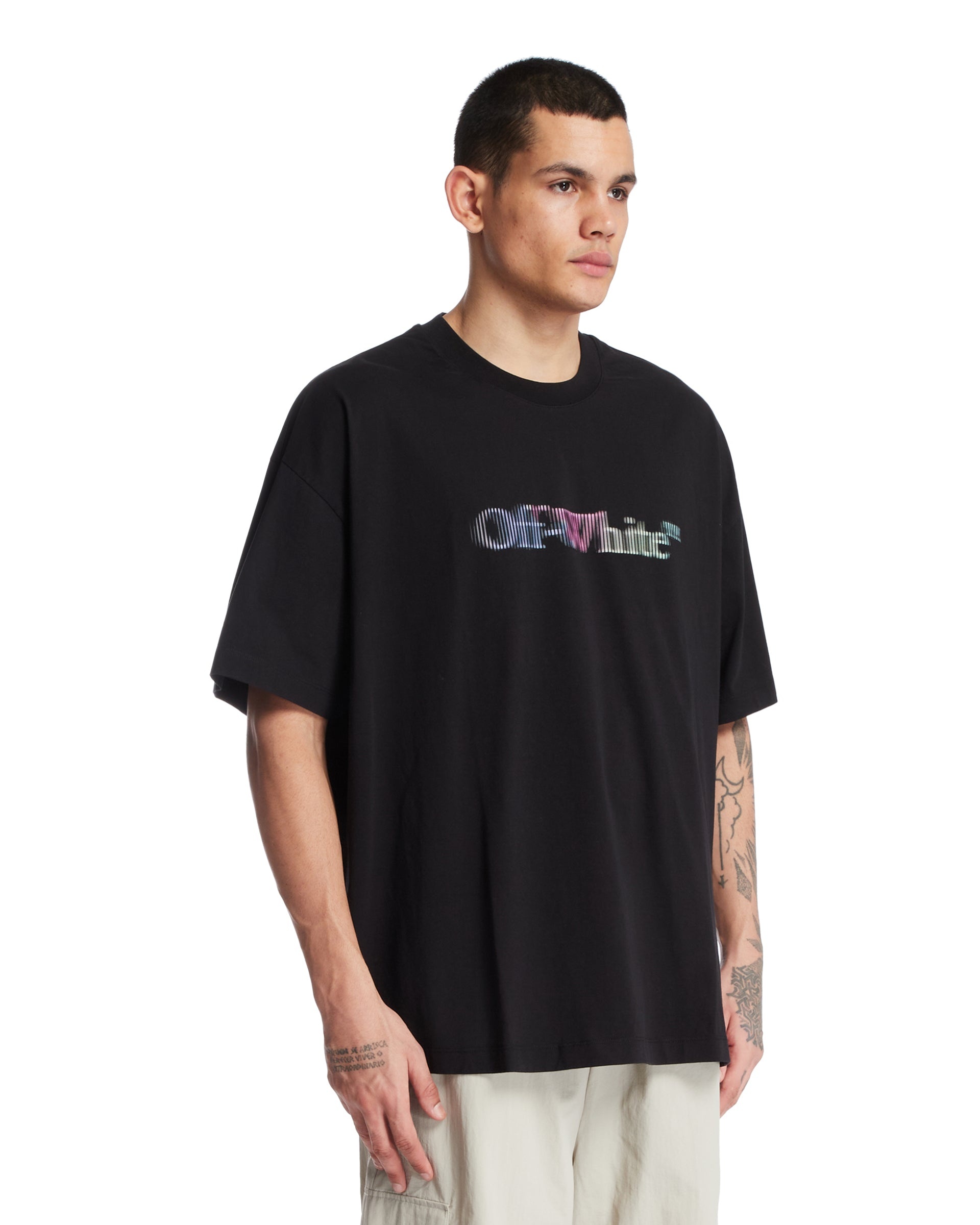 Black Cotton T-Shirt with Logo - 4