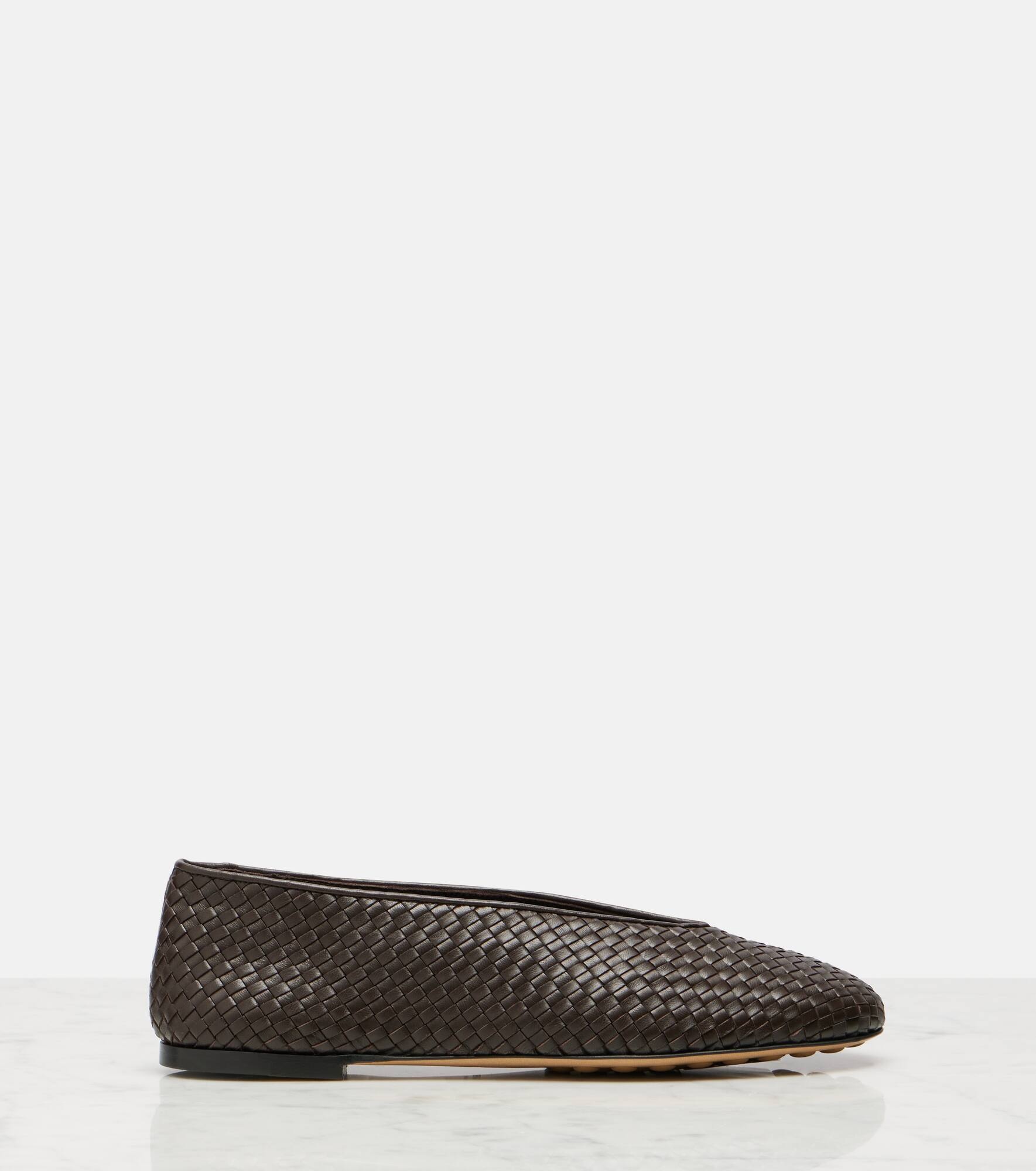 Rosa Intrecciato leather ballet flats - 4