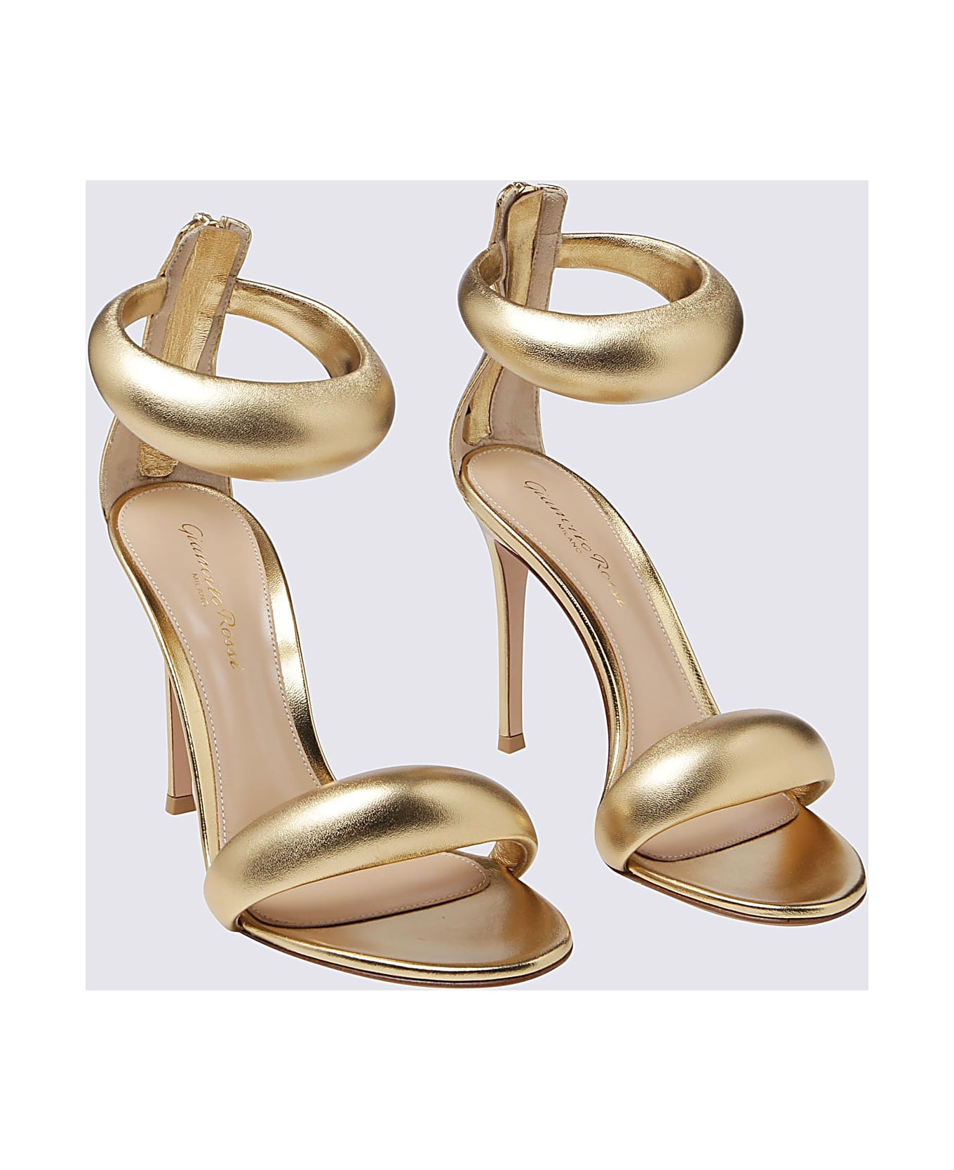 Mekong Gold-tone Leather Bijoux Sandals - 2