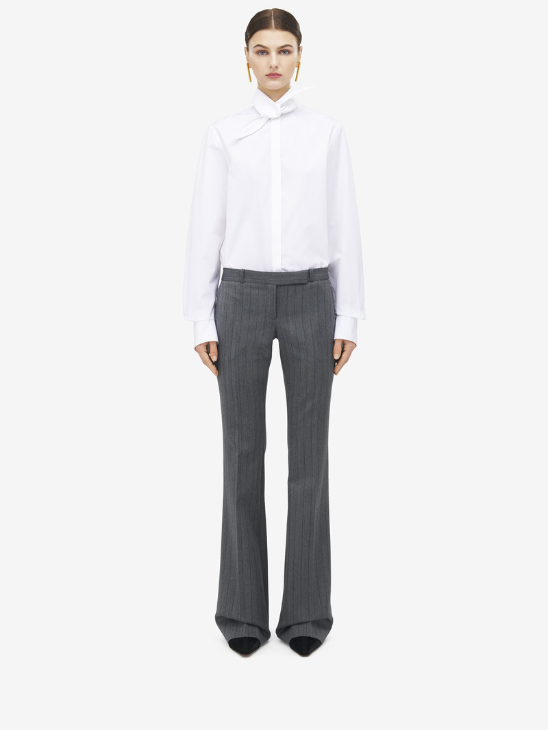 Alexander McQueen Herringbone Bumster Trousers outlook