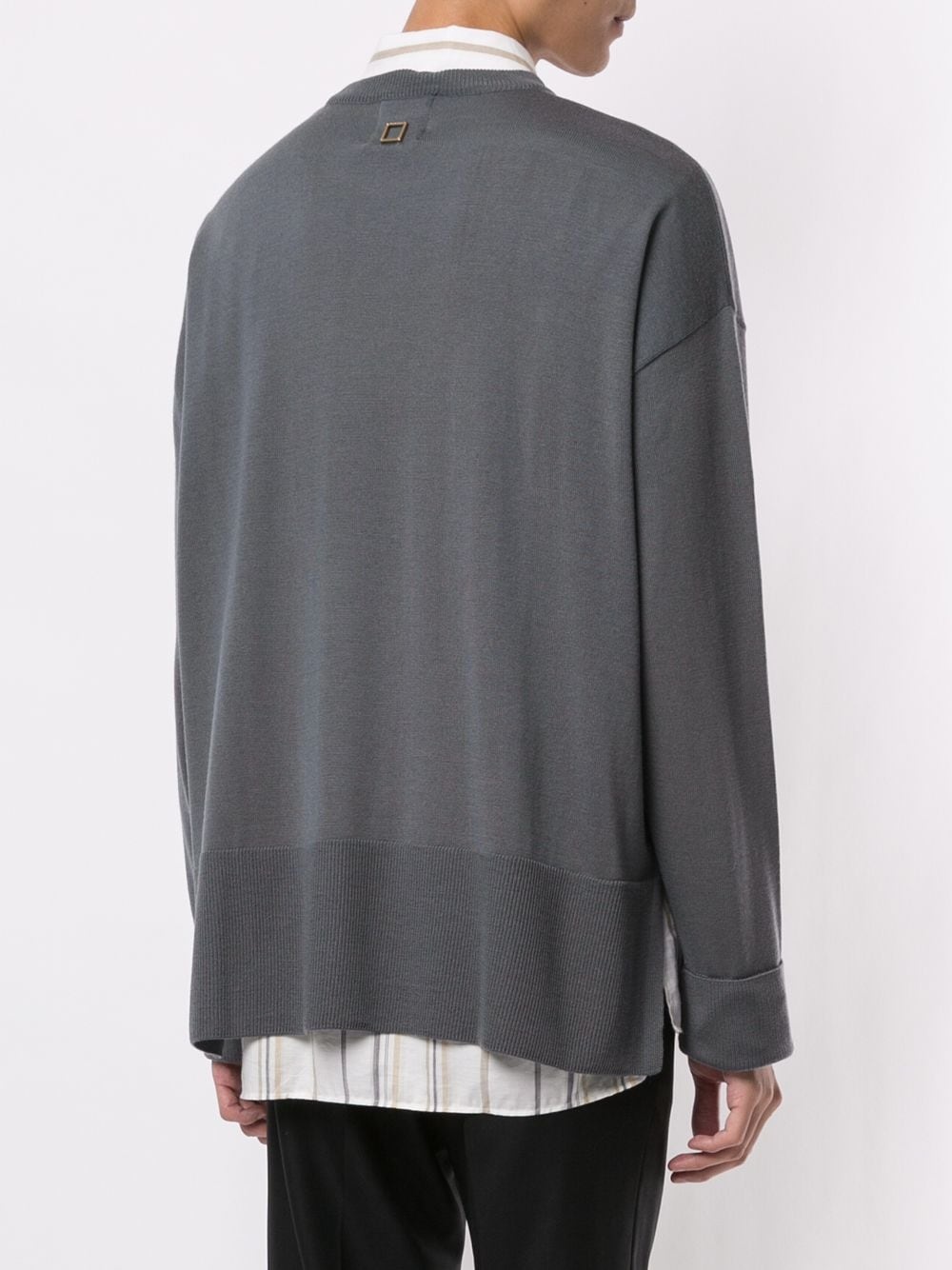 slit detail crew neck jumper - 4