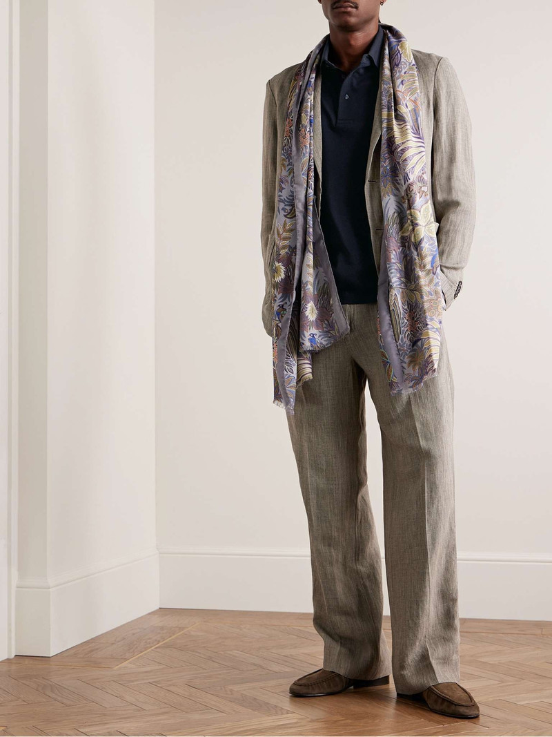 Etro Logo-Embroidered Cotton-Piqué Polo Shirt outlook