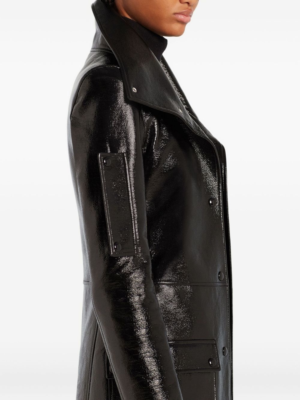 high-shine trench coat - 5