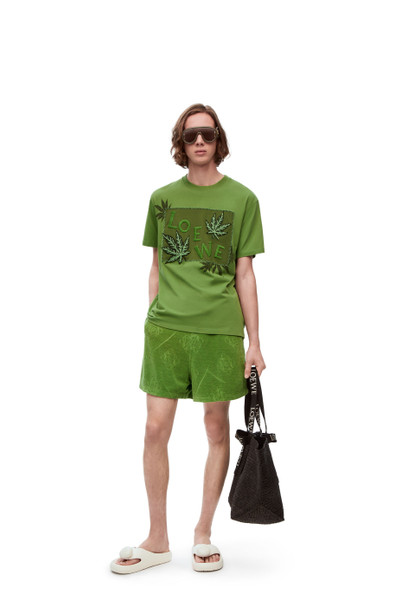 Loewe Leaf embroidered T-shirt in cotton outlook