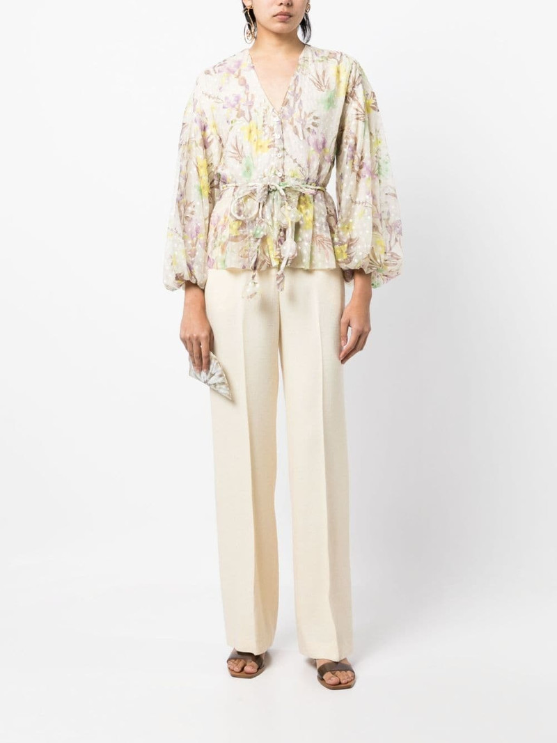 ALEXIS floral-print embroidered shirt outlook