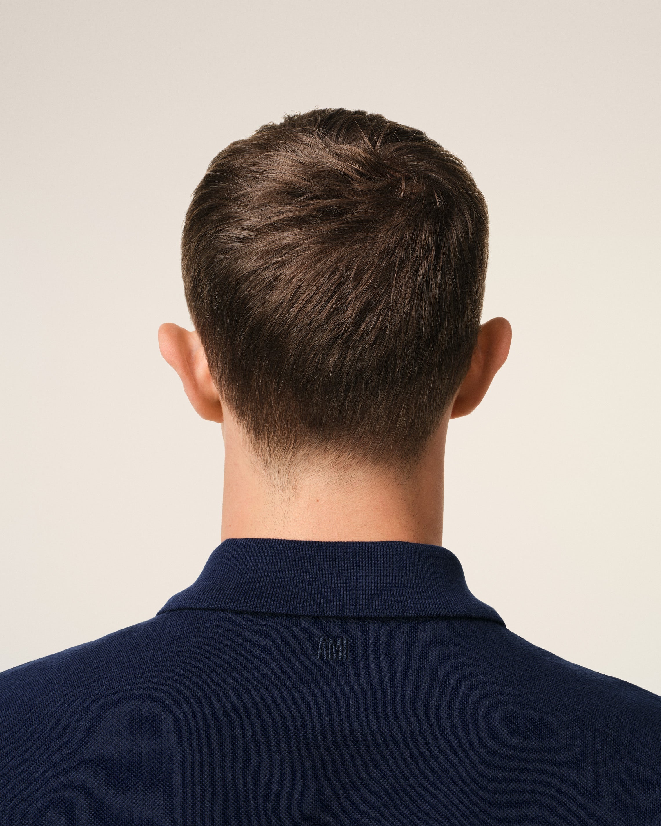 NAVY COTTON AMI DE COEUR POLO SHIRT - 4