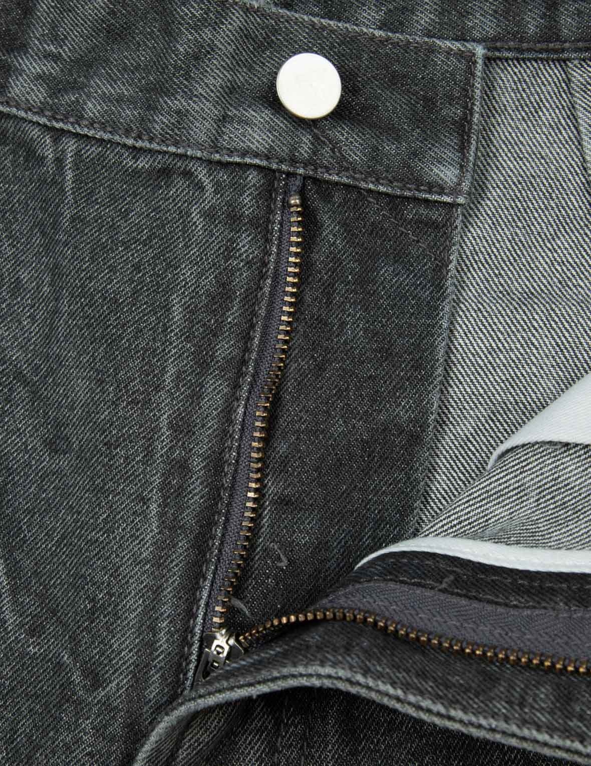 DAICOCK WITH FRINGED EDGES BAGGY FIT WORK JEANS - 9