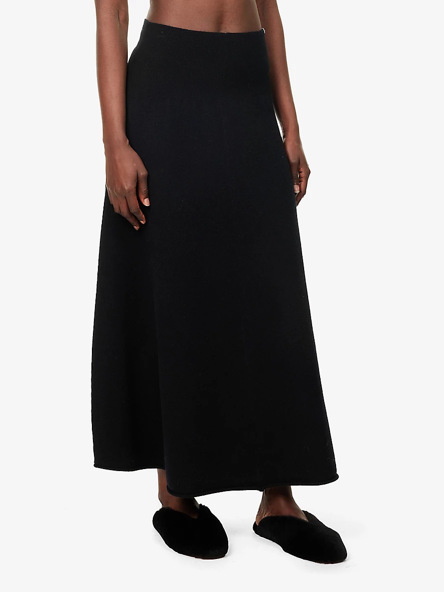 n°388 ease cashmere-blend knitted midi skirt - 3
