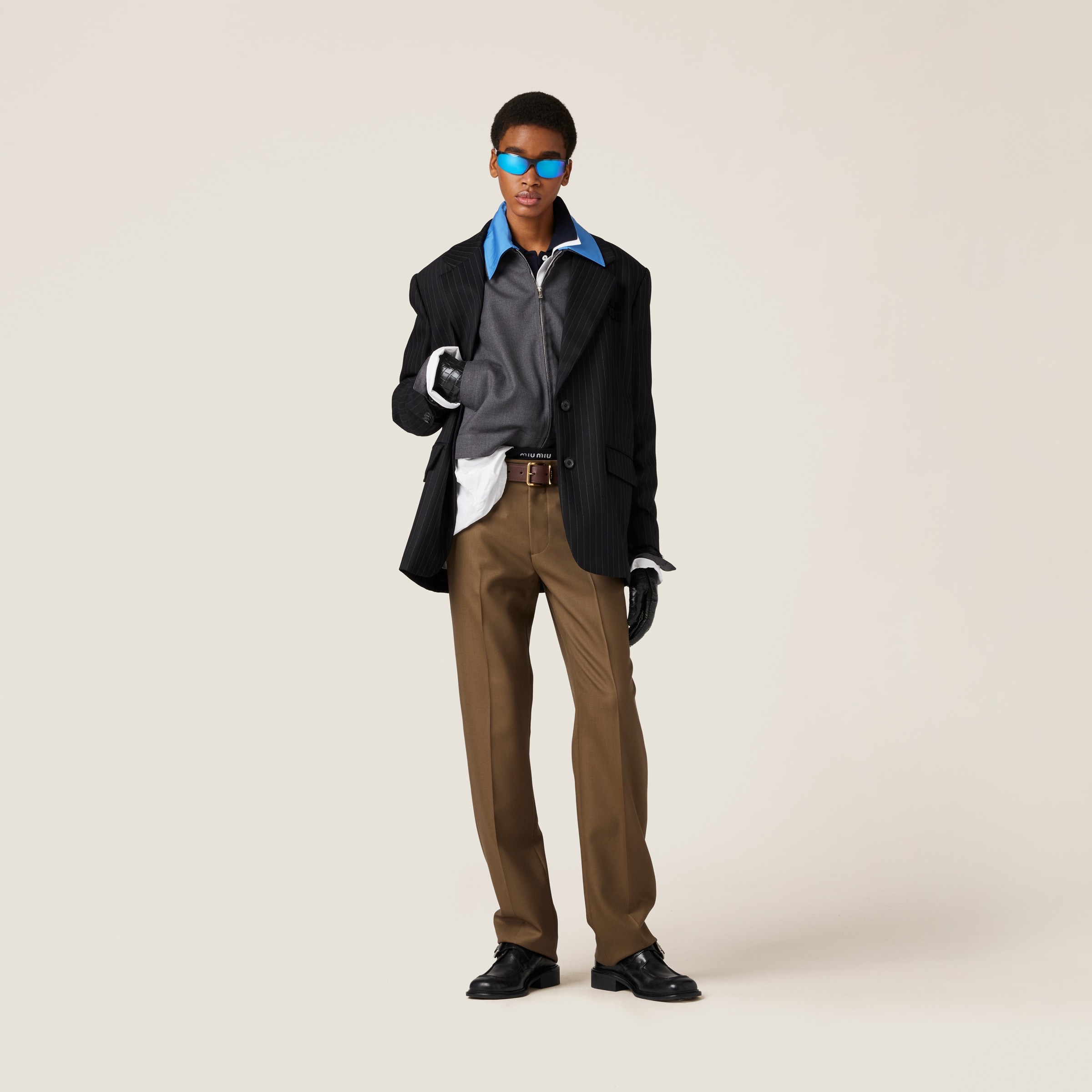 Single-breasted pinstripe jacket - 2
