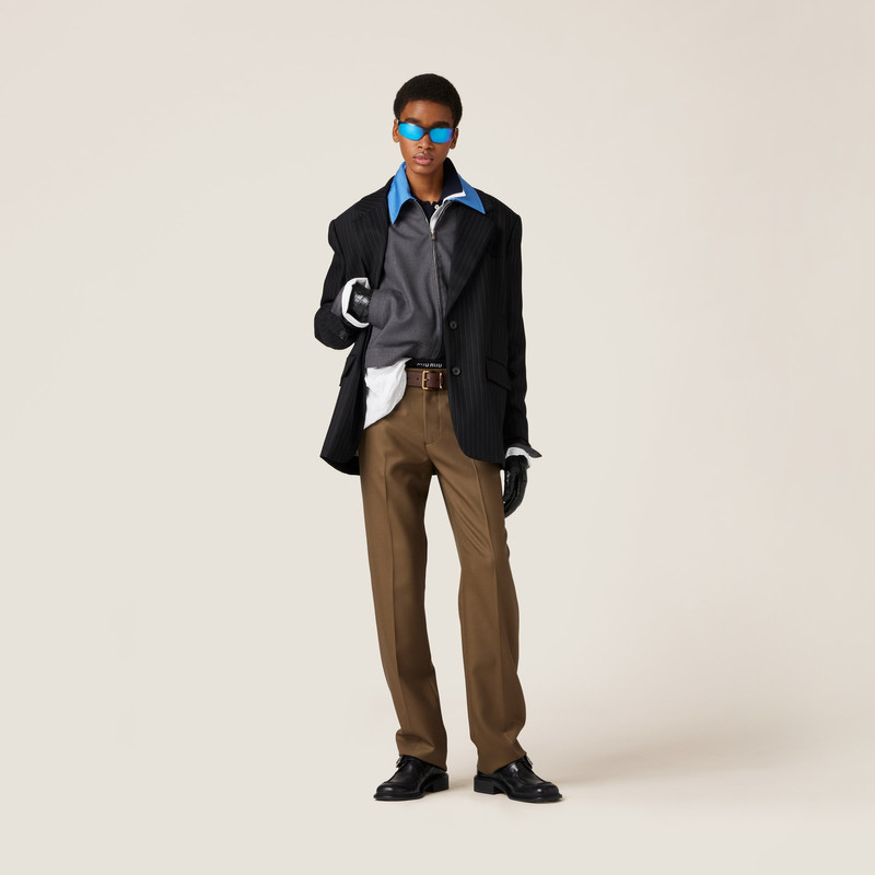 Miu Miu Single-breasted pinstripe jacket outlook