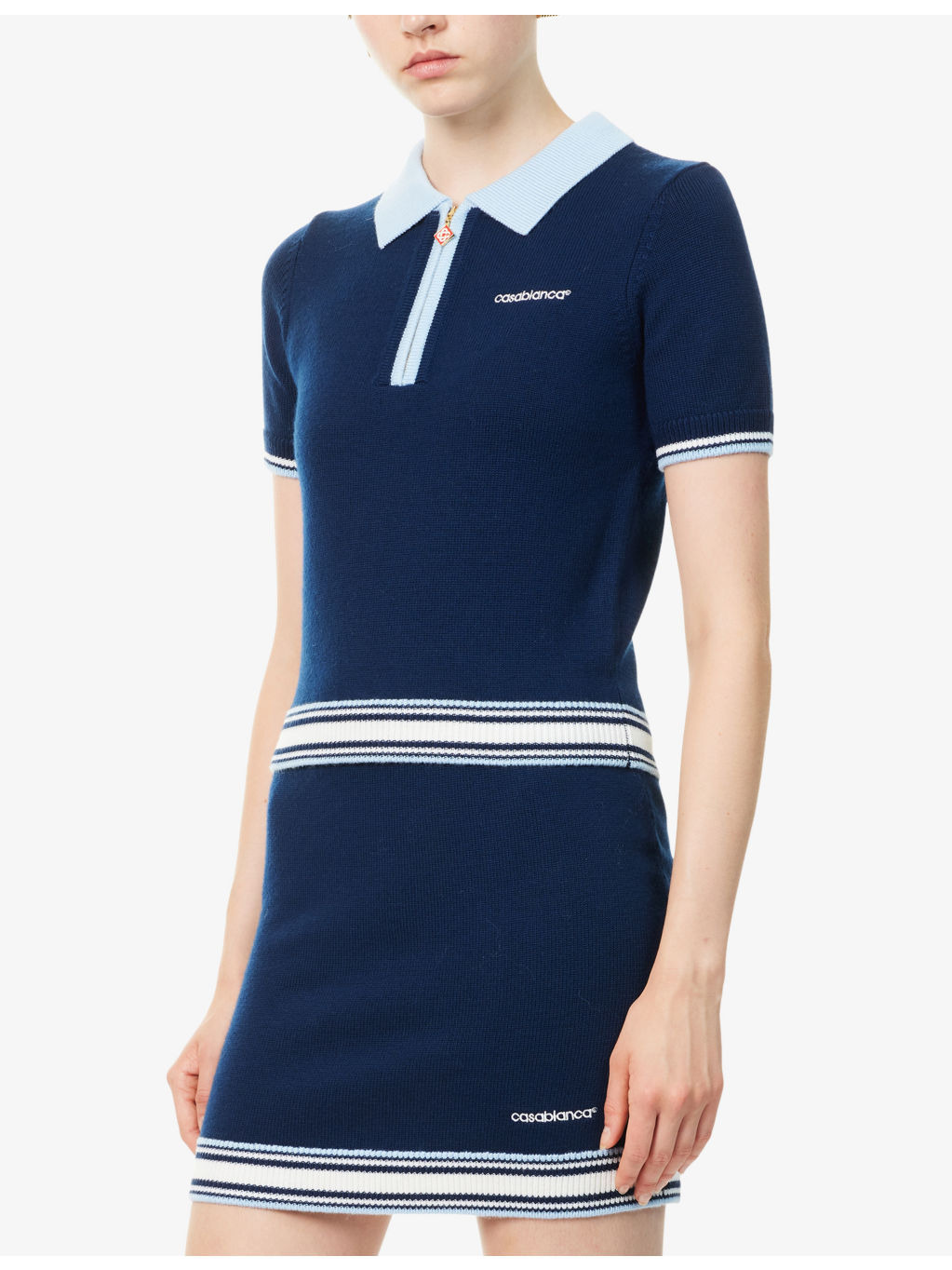 Tennis Short-Sleeves Wool Polo Shirt - 3
