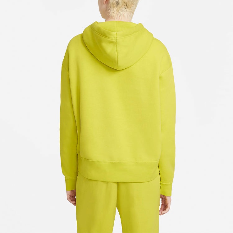 (WMNS) Nike Sportswear Casual Sports hooded Long Sleeves Hoodie Yellow Green Lime CZ2590-344 - 4