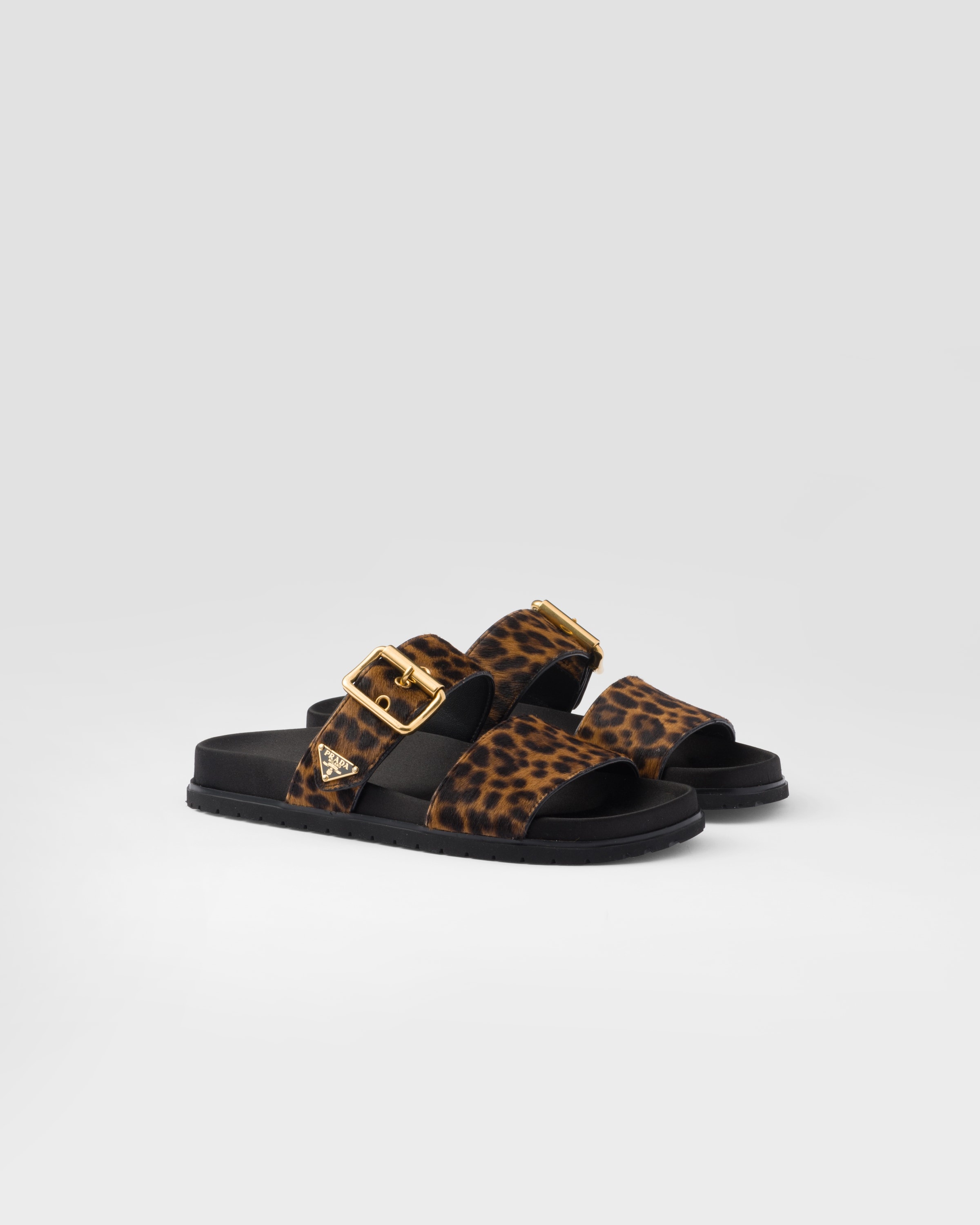 Printed leather slides - 1