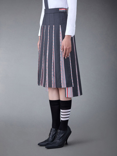 Thom Browne RWB-print pleated midi skirt outlook