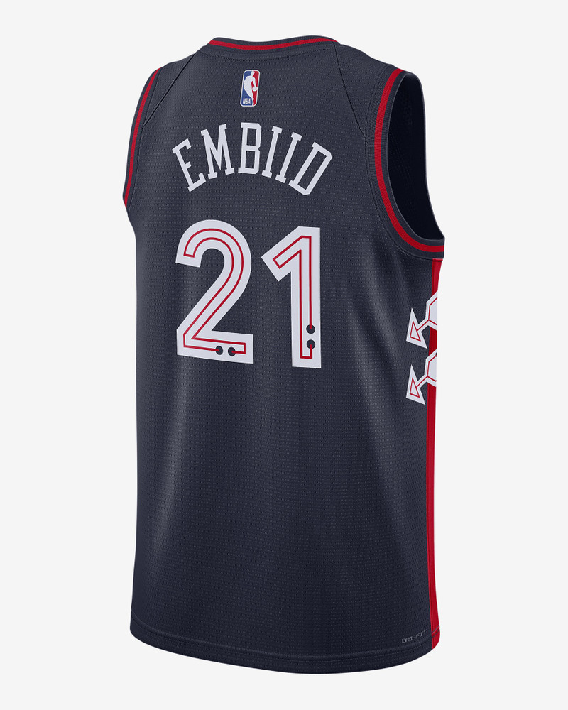 Nike Joel Embiid Philadelphia 76ers City Edition 2023/24 Nike Men's Dri-FIT NBA Swingman Jersey outlook