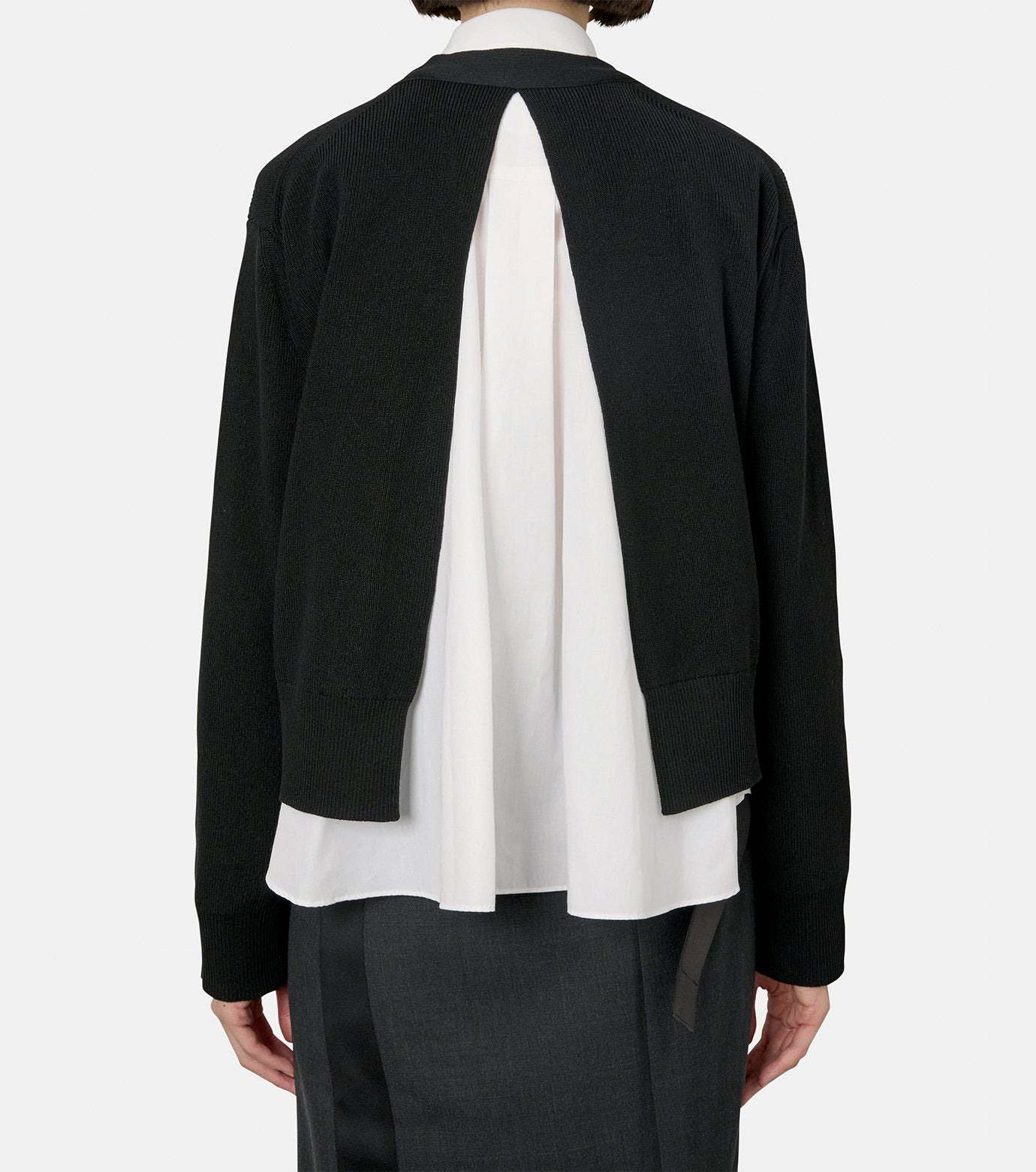 Poplin x Cotton Knit Cardigan - 3