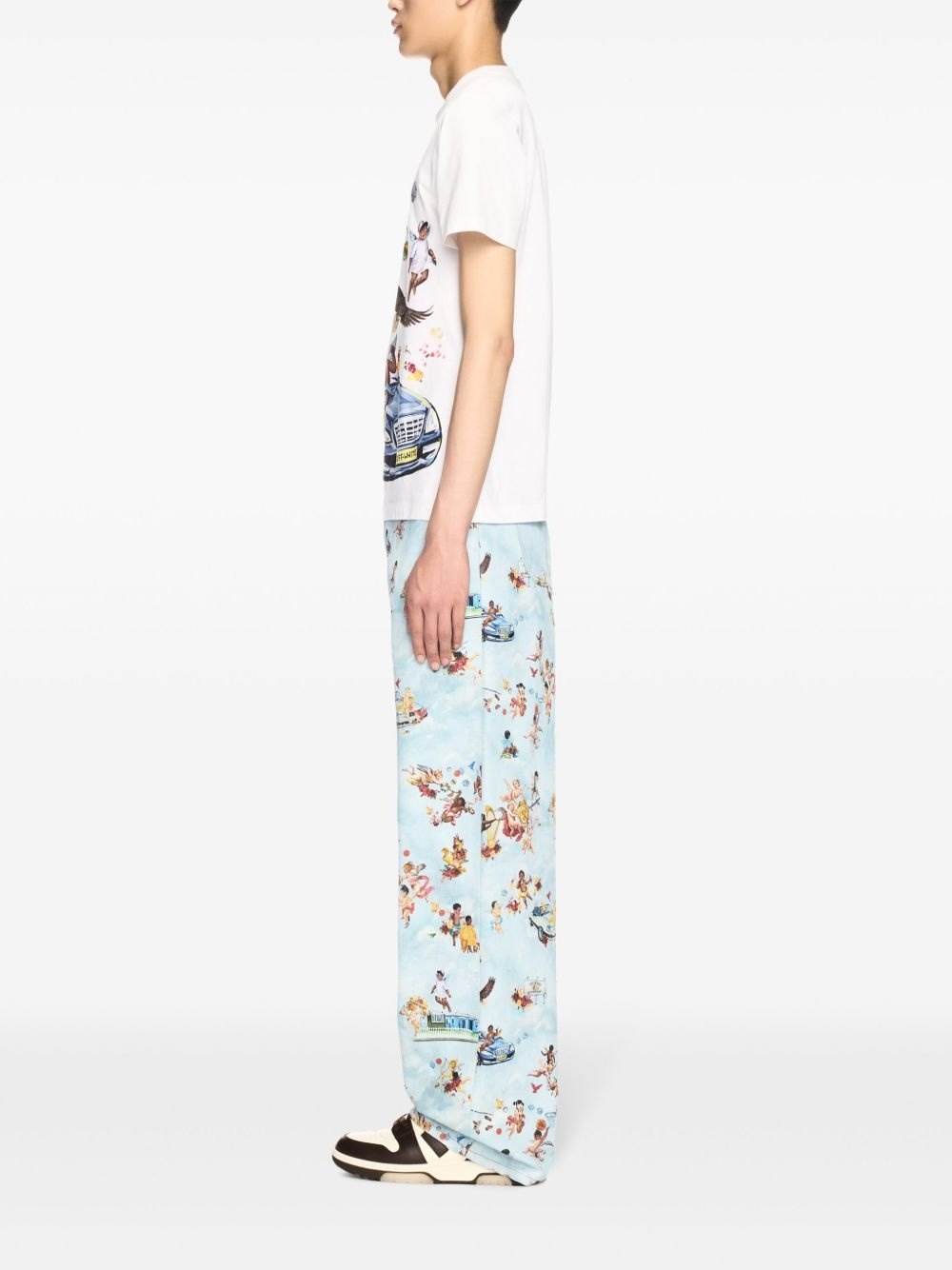 fresco-print jeans - 3