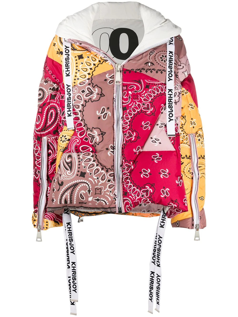 bandana-print puffer jacket - 1