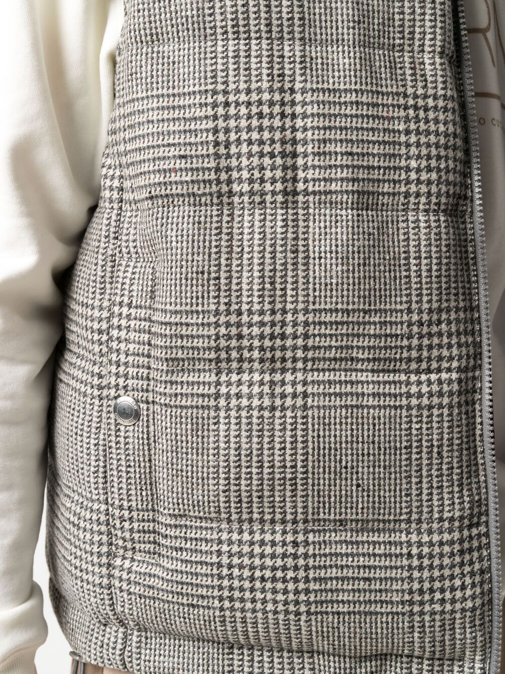 reversible checked padded gilet - 5