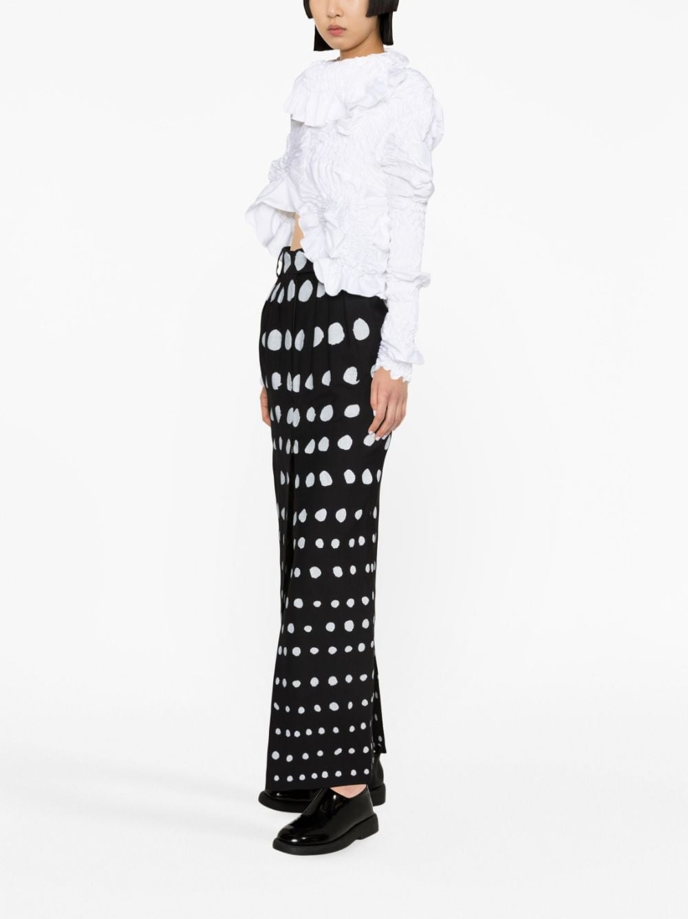 Iman dot-print pencil skirt - 3