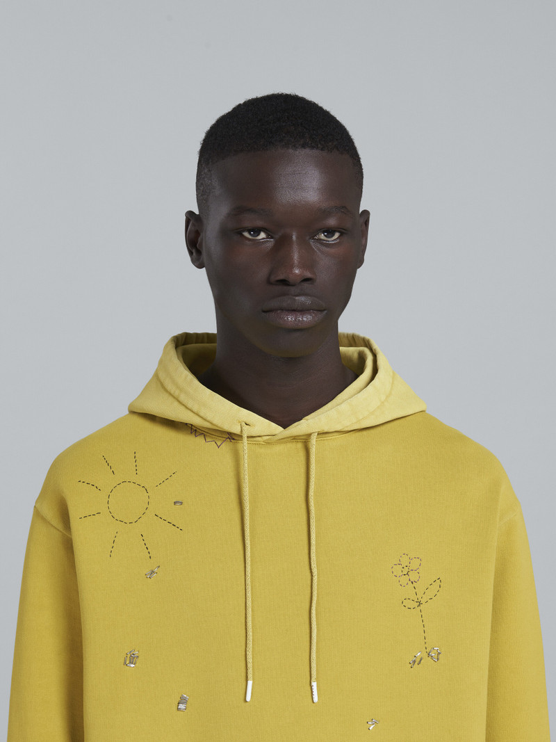 YELLOW EMBROIDERED HOODIE 4
