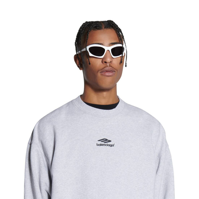 Bat Rectangle Sunglasses in White 5