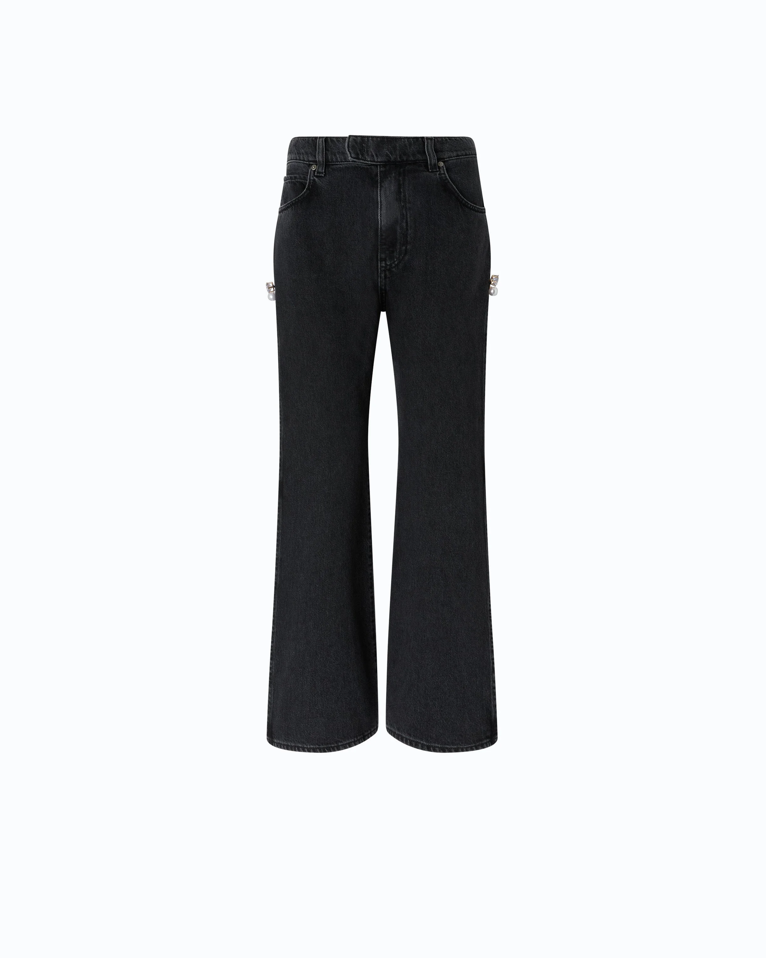 WIDE-LEG JEANS WITH SIDE SLITS - 1