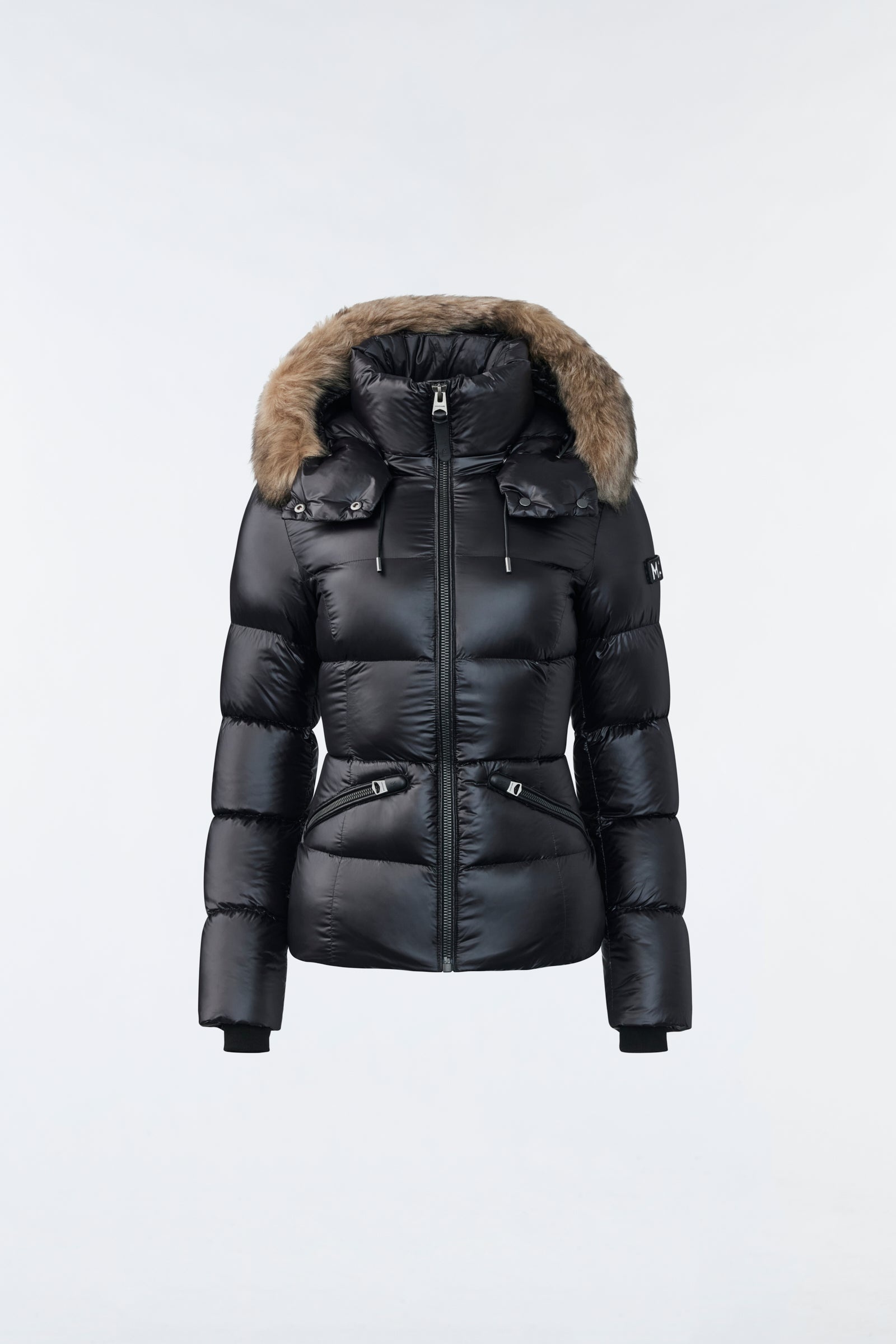 MADALYN lustrous light down jacket with shearling - 1