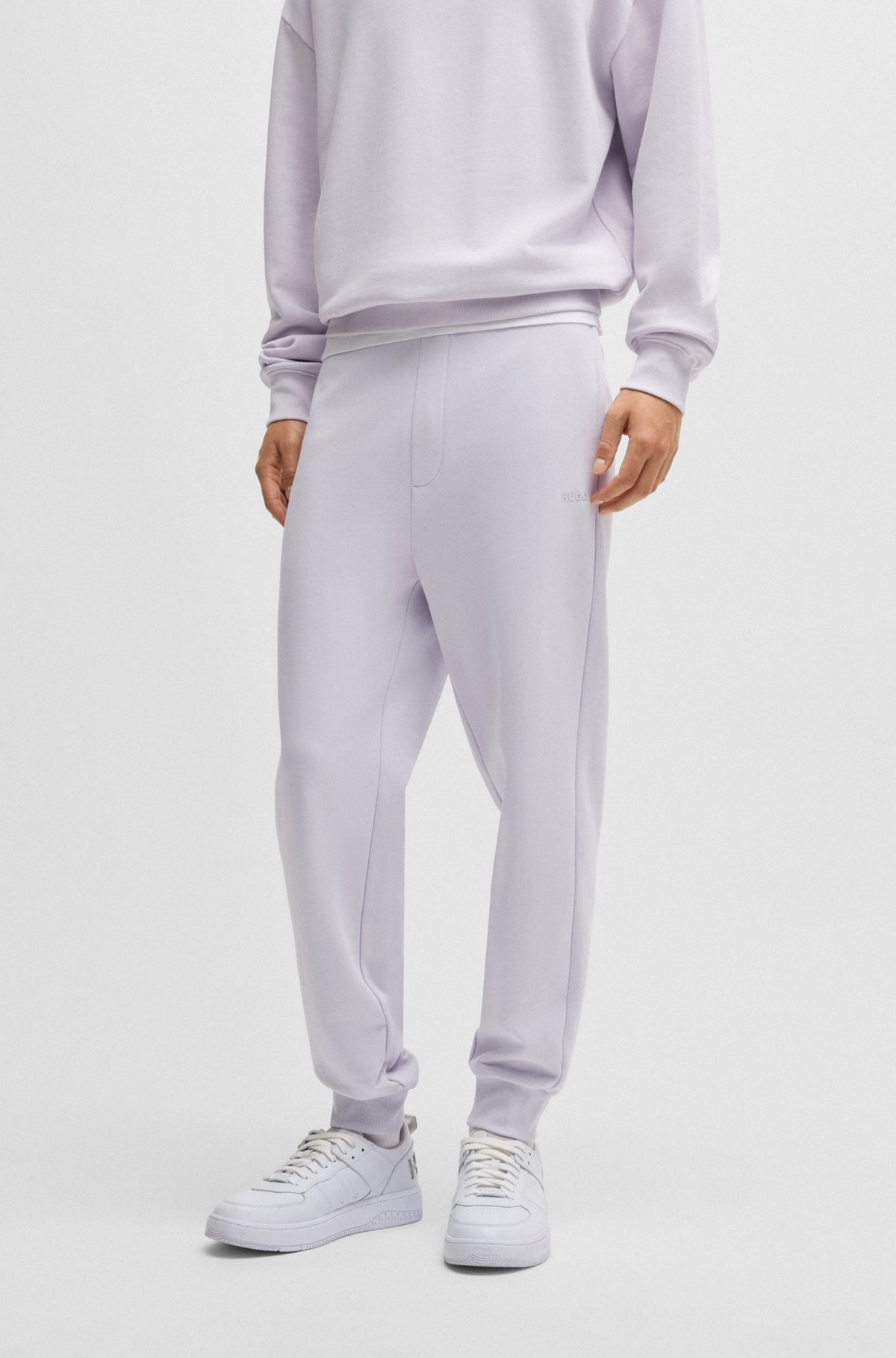 COTTON-TERRY TRACKSUIT BOTTOMS WITH LOGO PRINT - 2