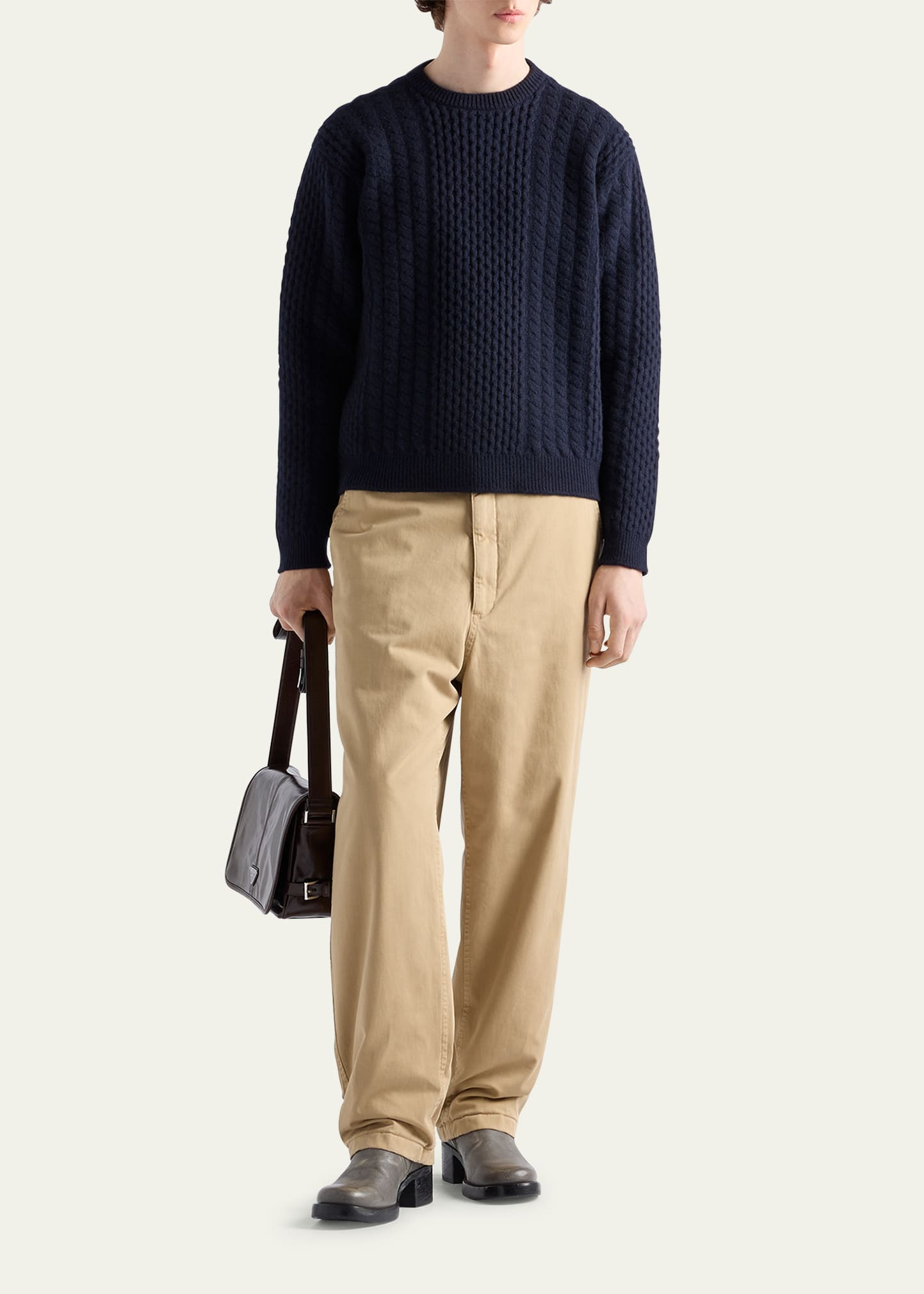 Men's Cotton Gabardine Flat-Front Pants - 2