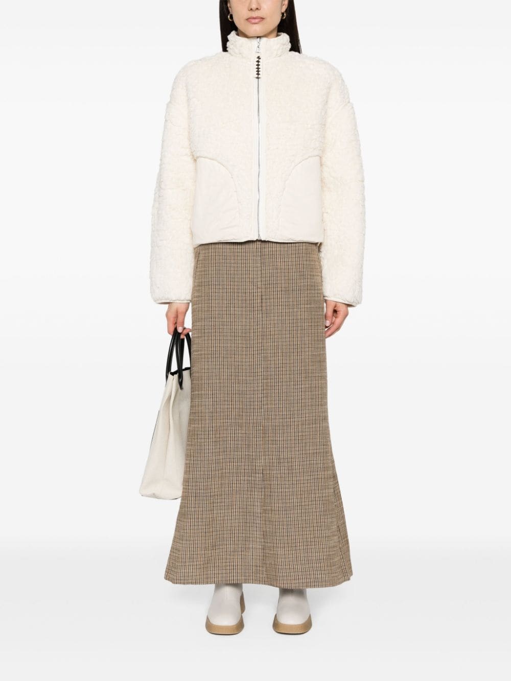 Jil Sander + zip-up teddy jacket | REVERSIBLE