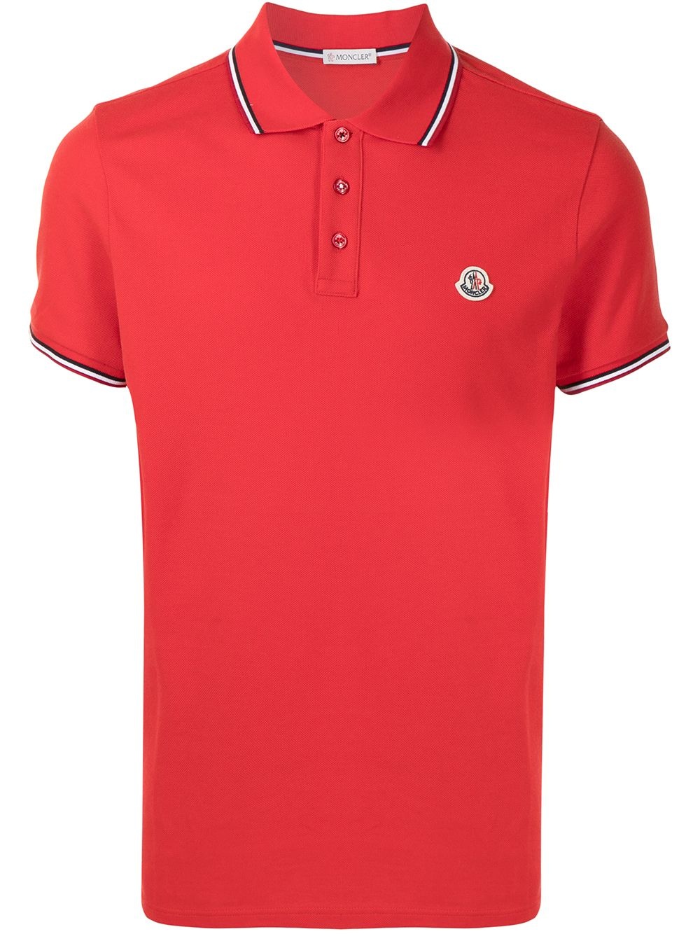 tricolour-trim polo shirt - 1