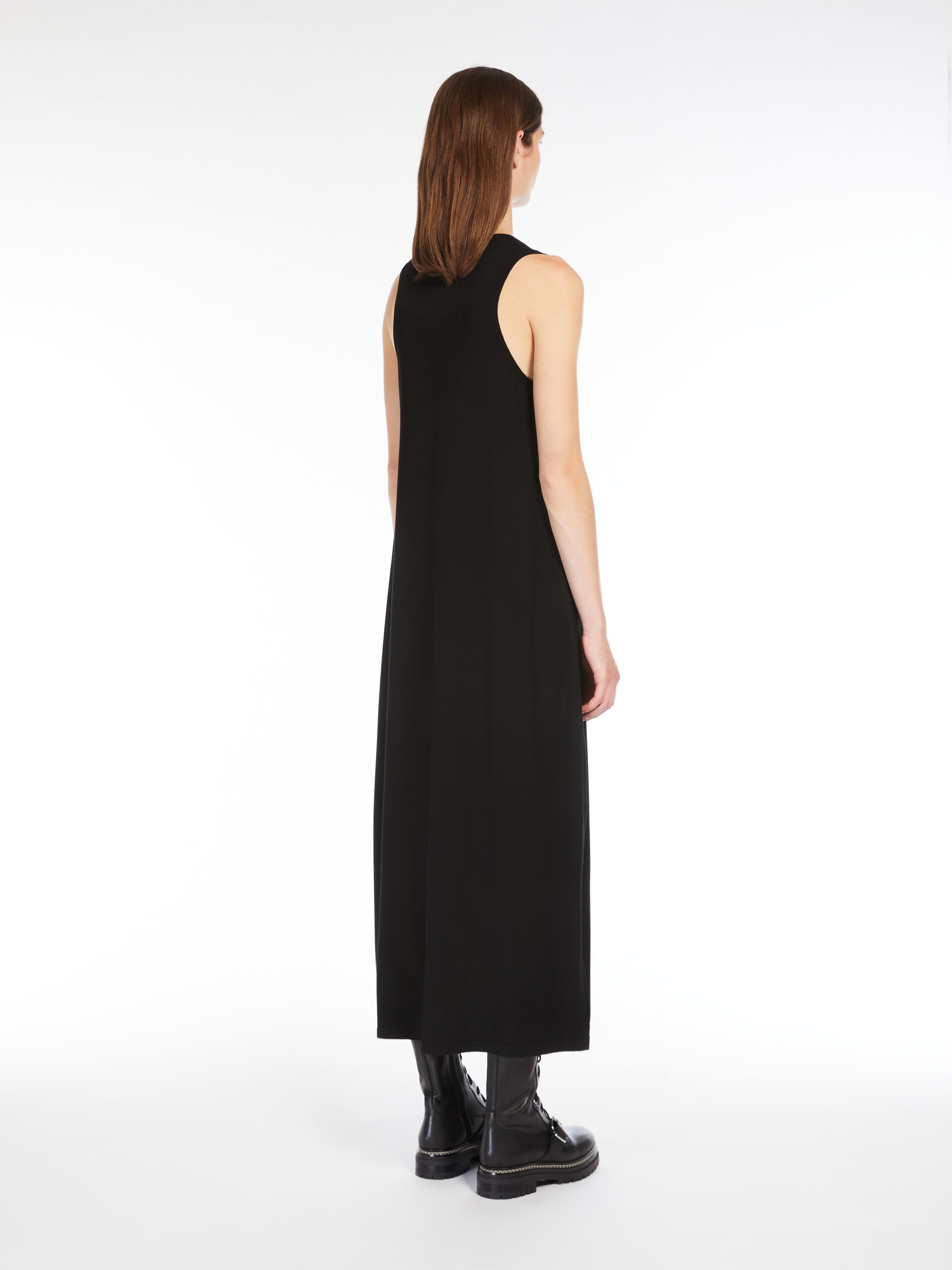 UNISONO Sleeveless stretch viscose dress - 4
