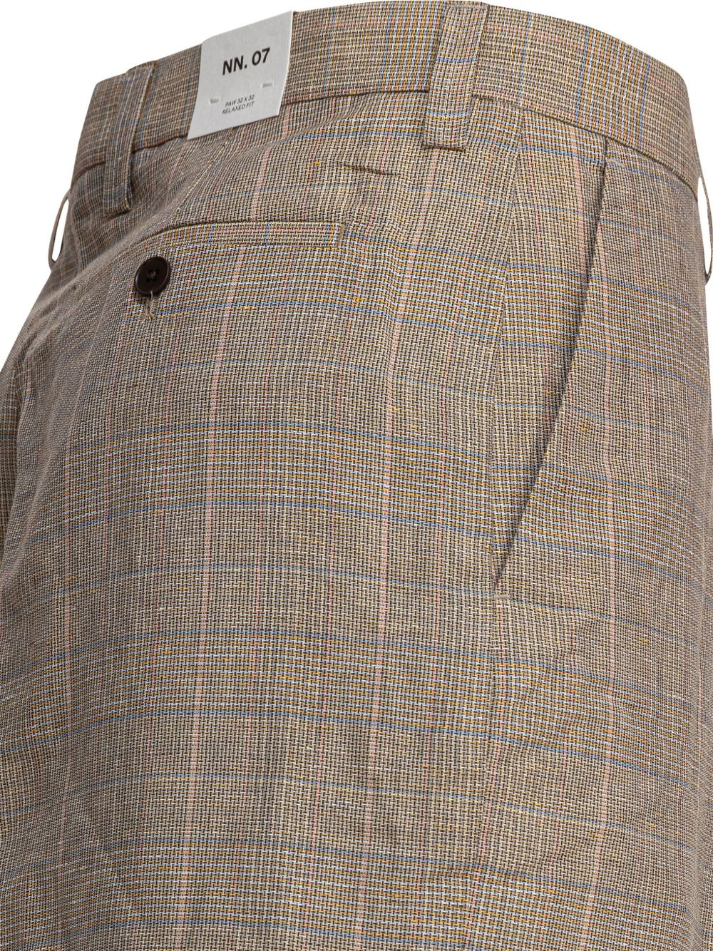 checked-pattern trousers - 4