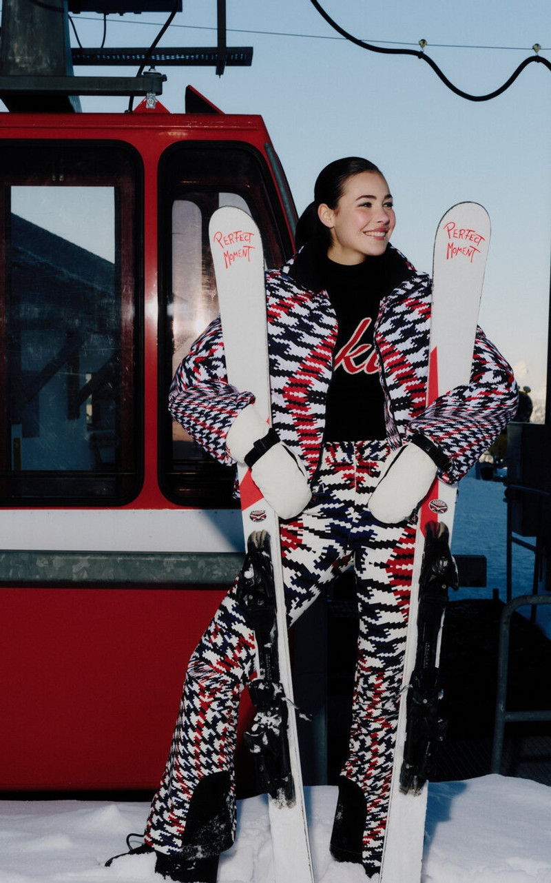 PERFECT MOMENT Aurora High-Rise Nylon Flared Ski Pants red outlook