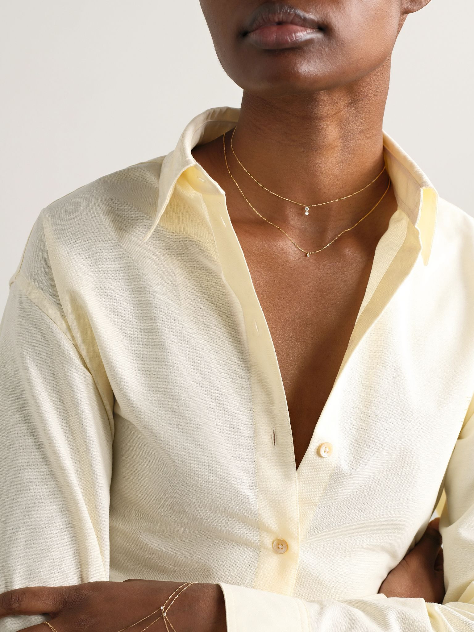 Danaé 18-karat gold diamond necklace Gold - 5