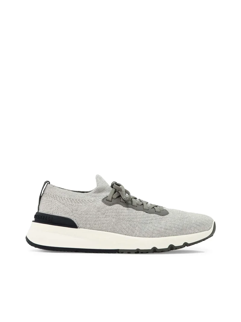 Brunello Cucinelli Men Knitted Low Top Sneakers - 1