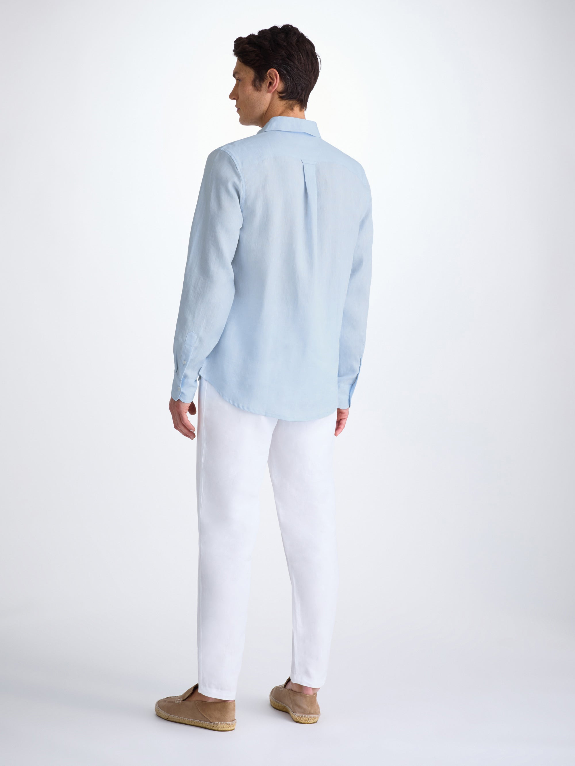 Men's Shirt Monaco Linen Sky Blue - 4
