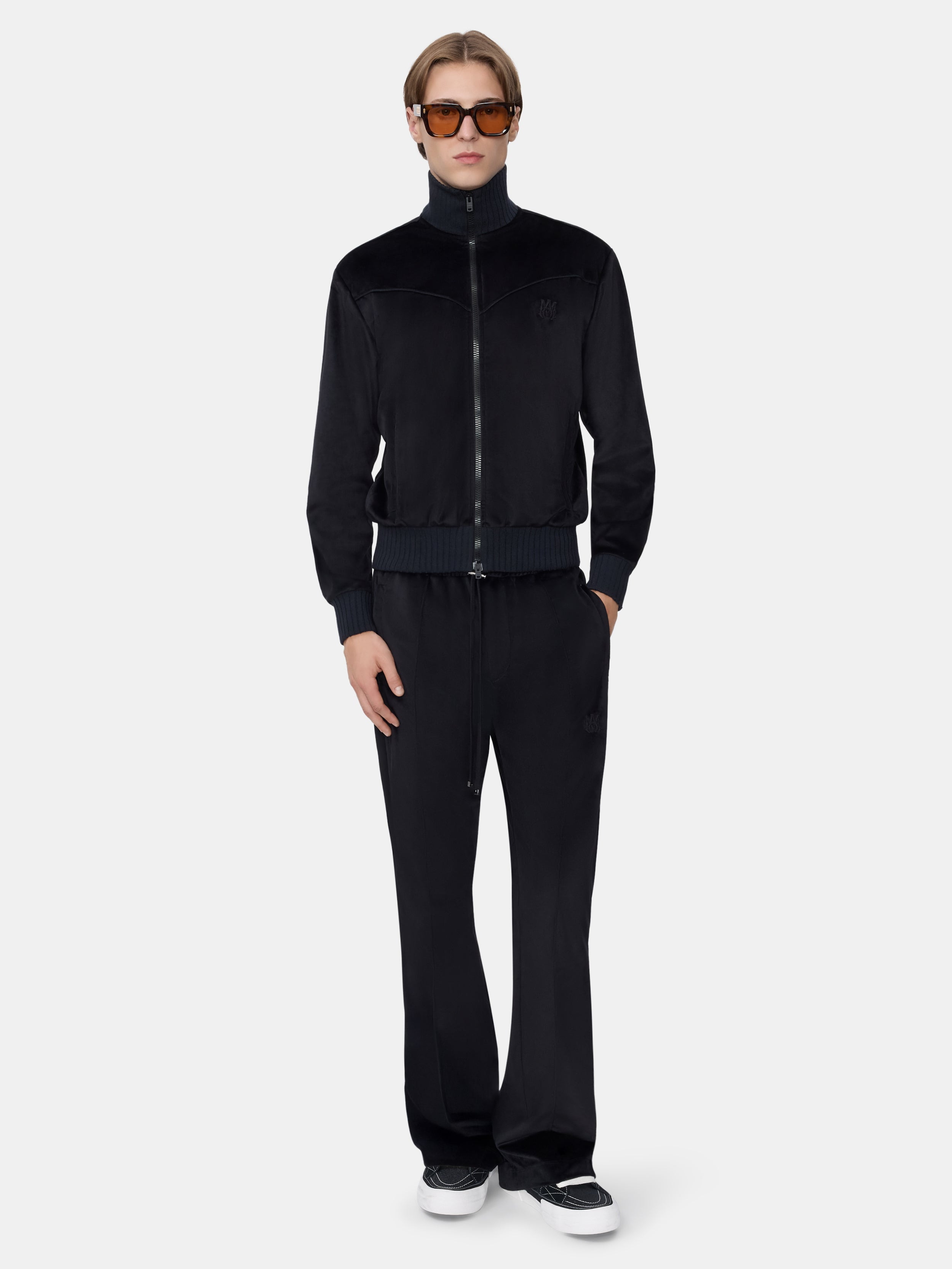 VELVET FLARE TRACK PANT - 2