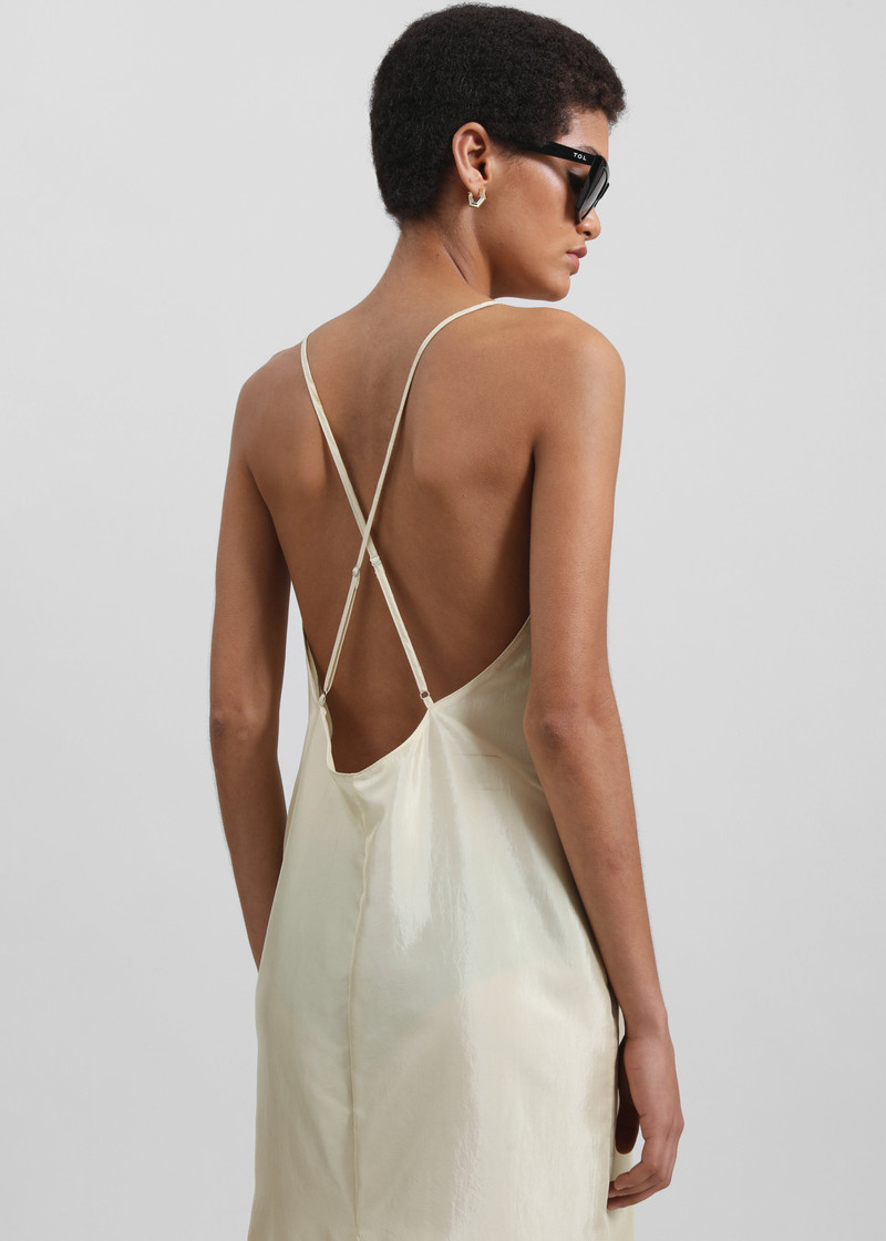 Vence Slip Dress - Pale Yellow 3