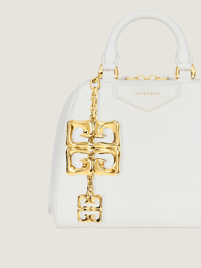 NANO ANTIGONA CUBE BAG IN LEATHER WITH CHARM 5