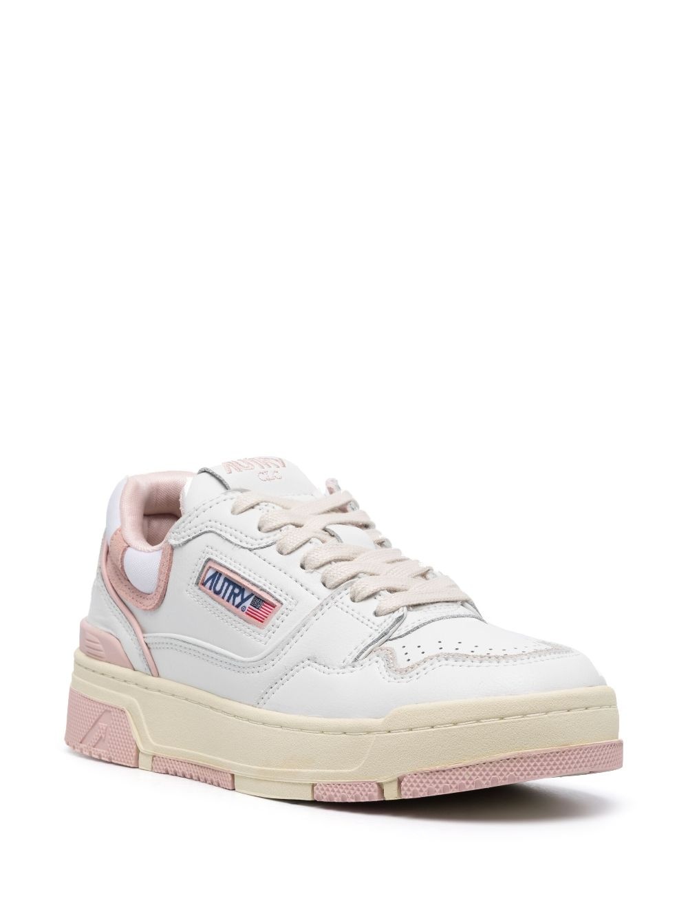 logo-embellished side panels leather sneakers - 2