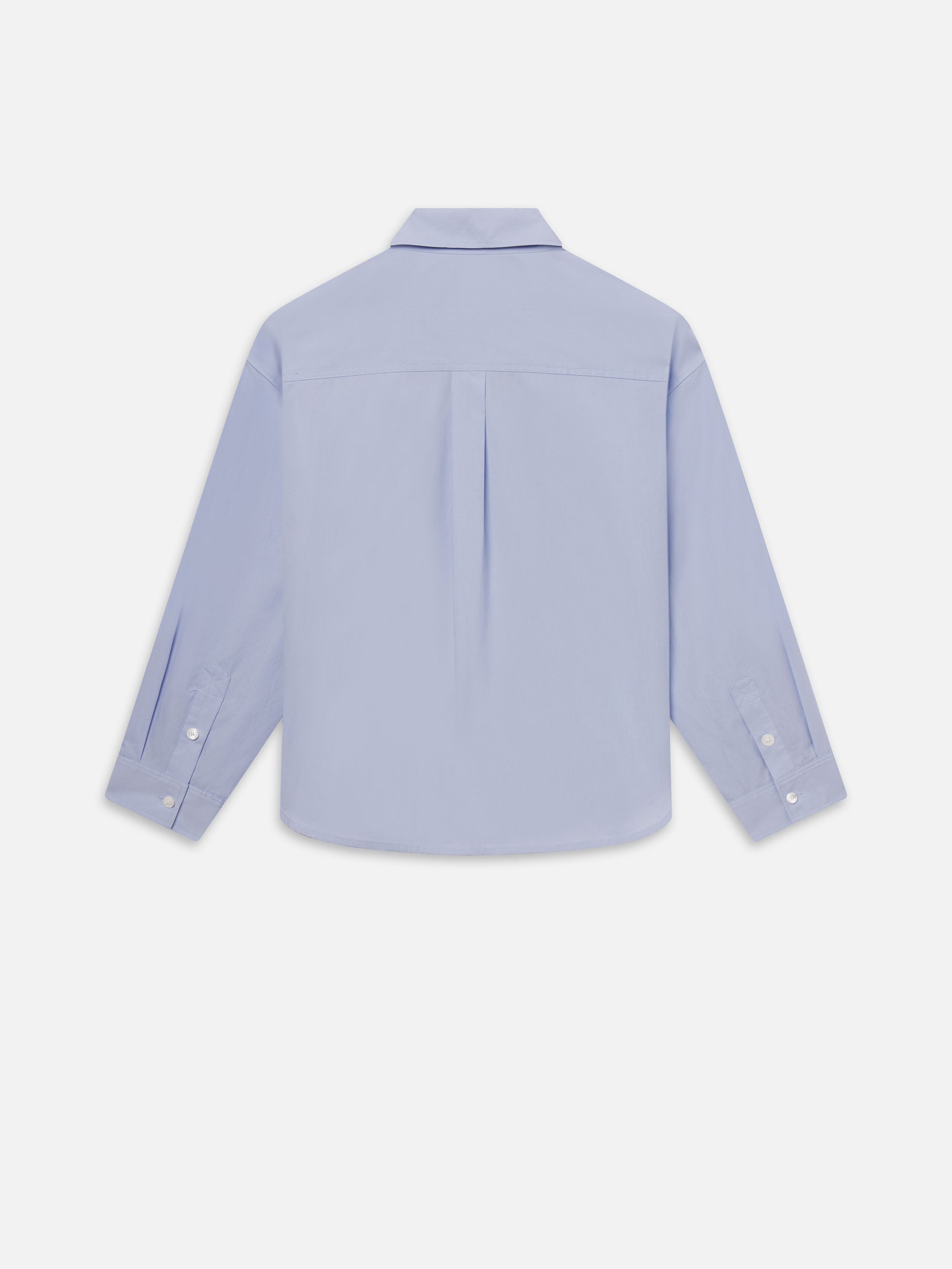 Relaxed Cotton Shirt in Light Blue - 3