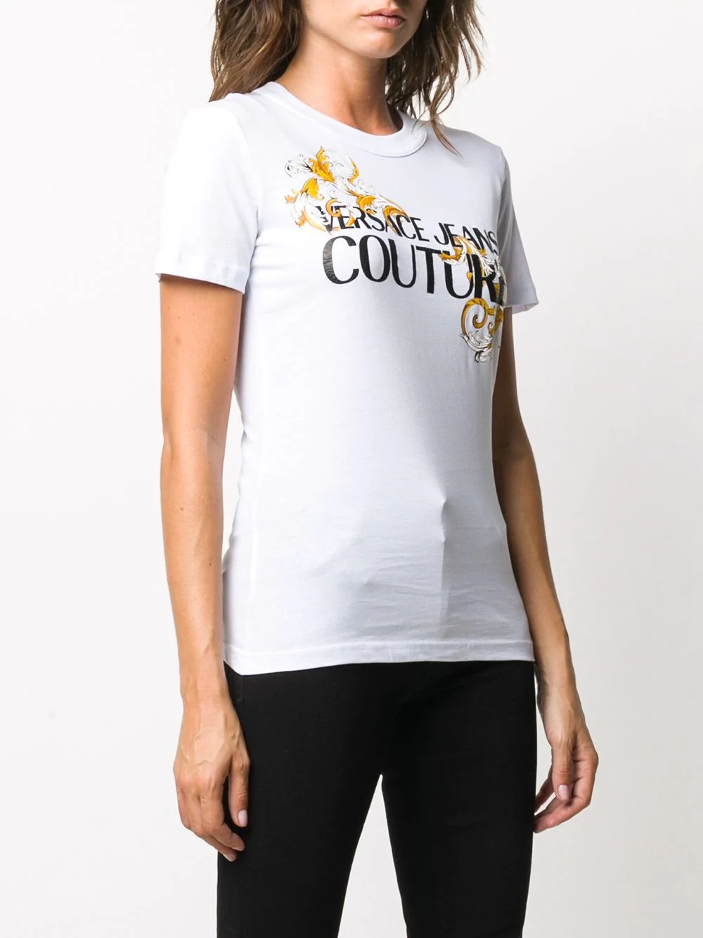 Logo Baroque-print cotton T-shirt - 3