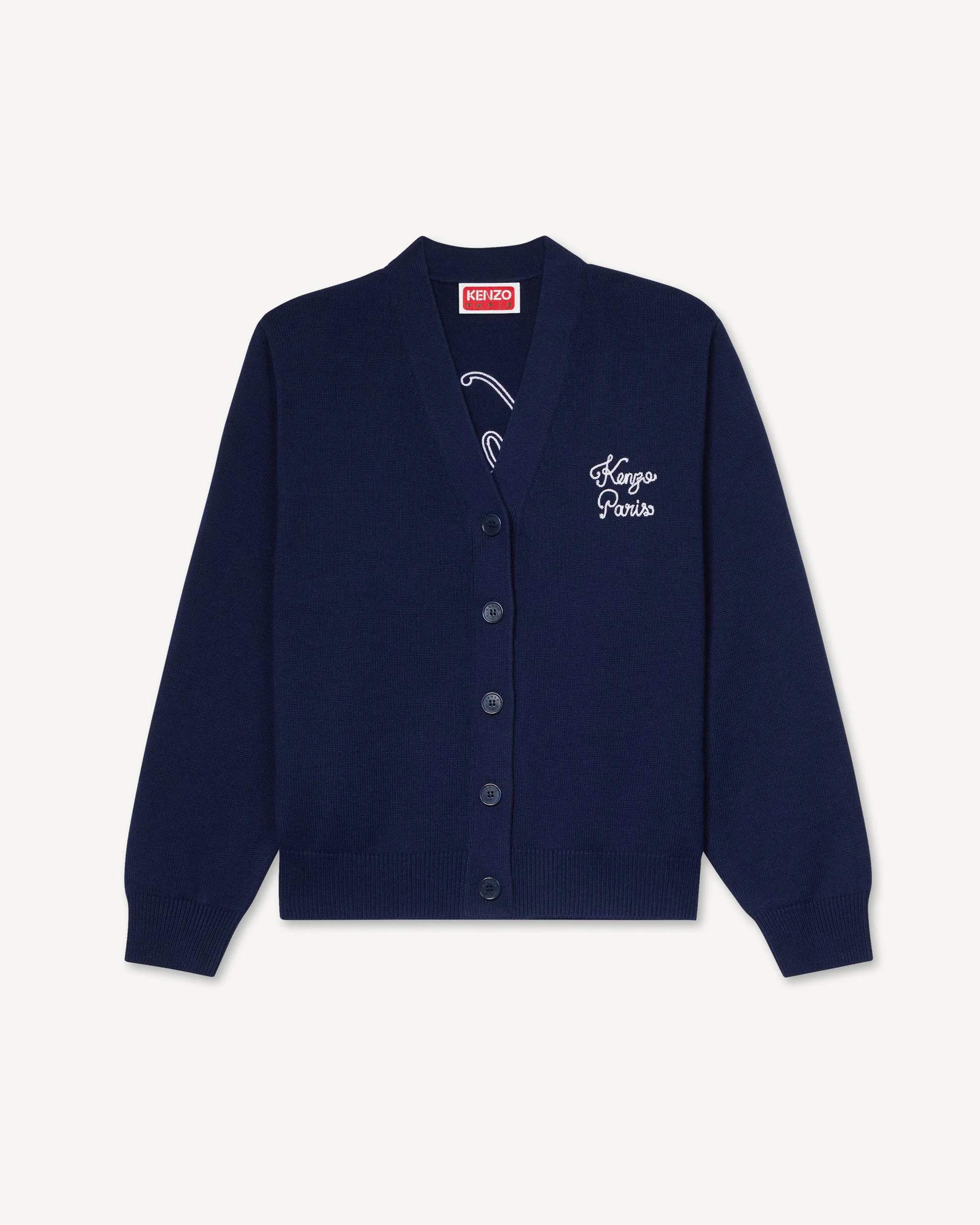 'KENZO Paris Chainstitch' cardigan in wool and cotton - 1