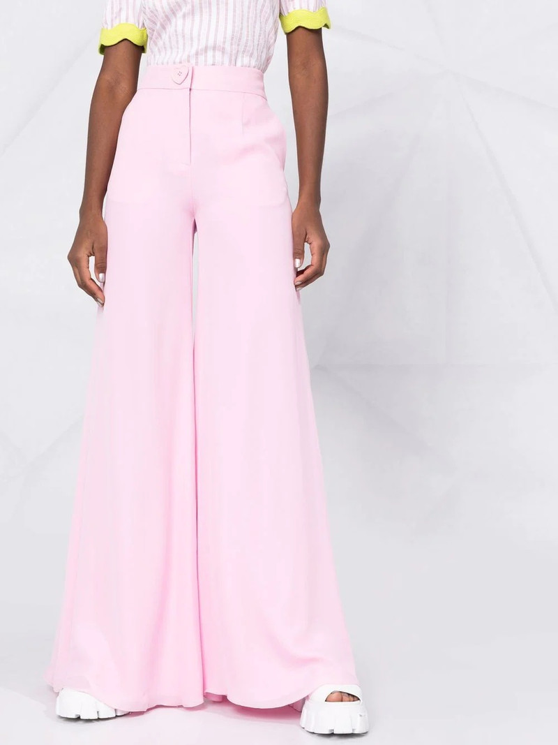 high-waisted flared trousers 5