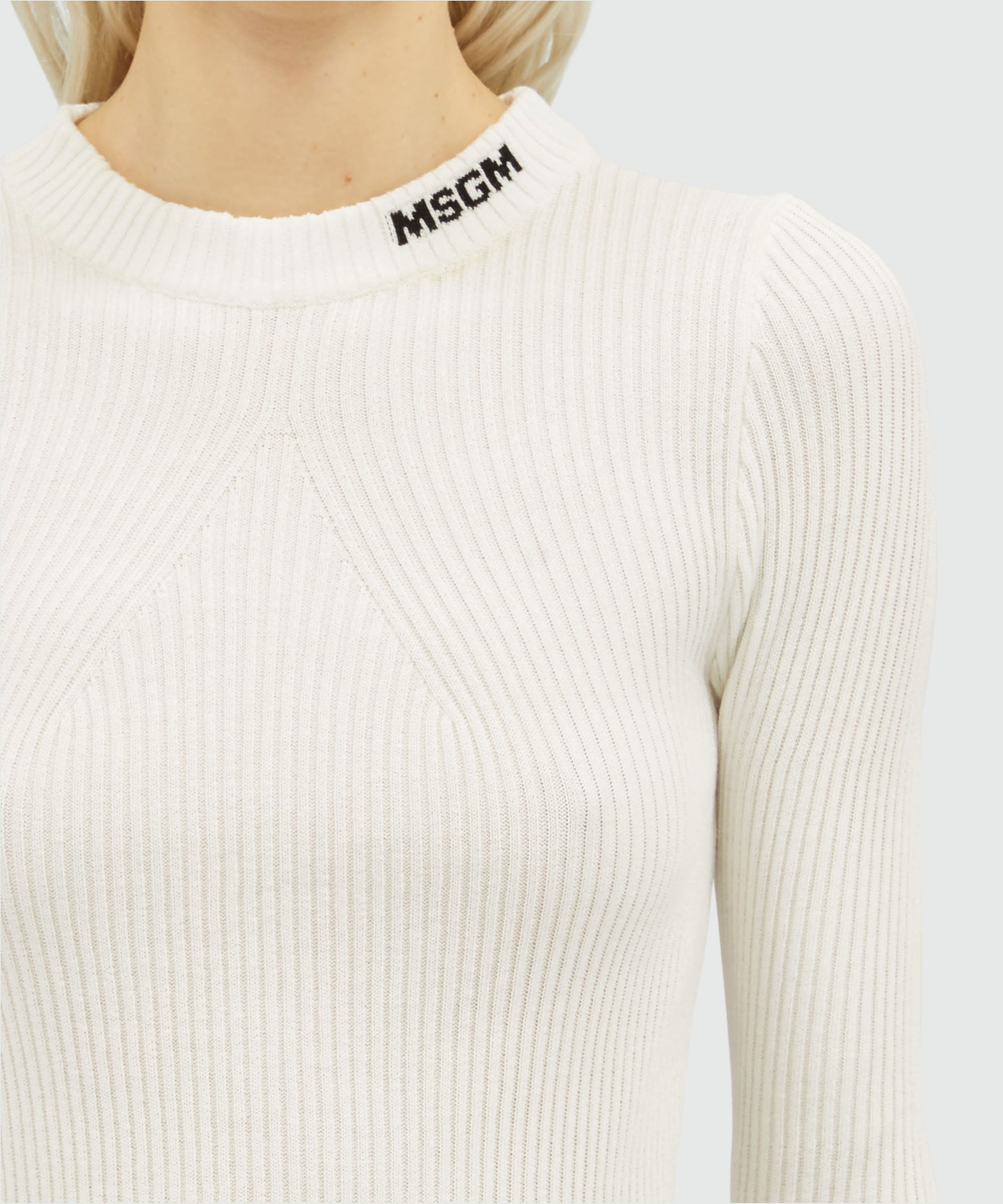Stretch ribbed viscose sweater - 5