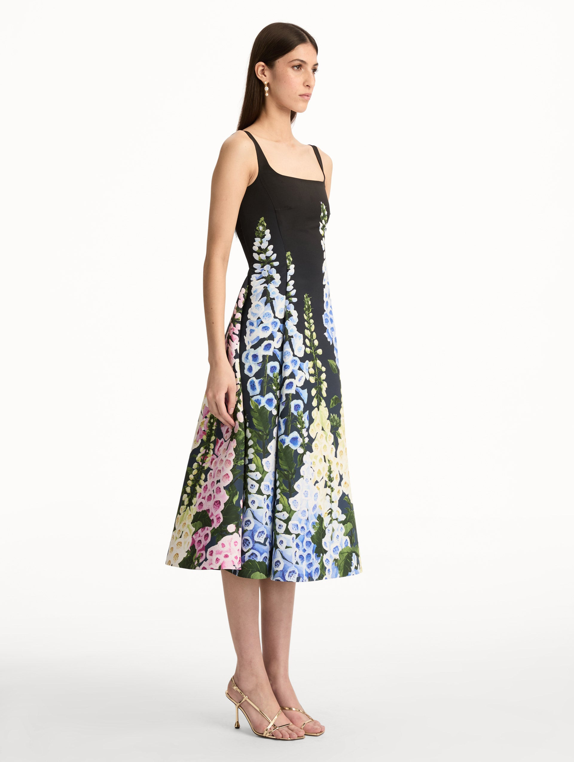 DEGRADÉ FOXGLOVE FAILLE DRESS - 4